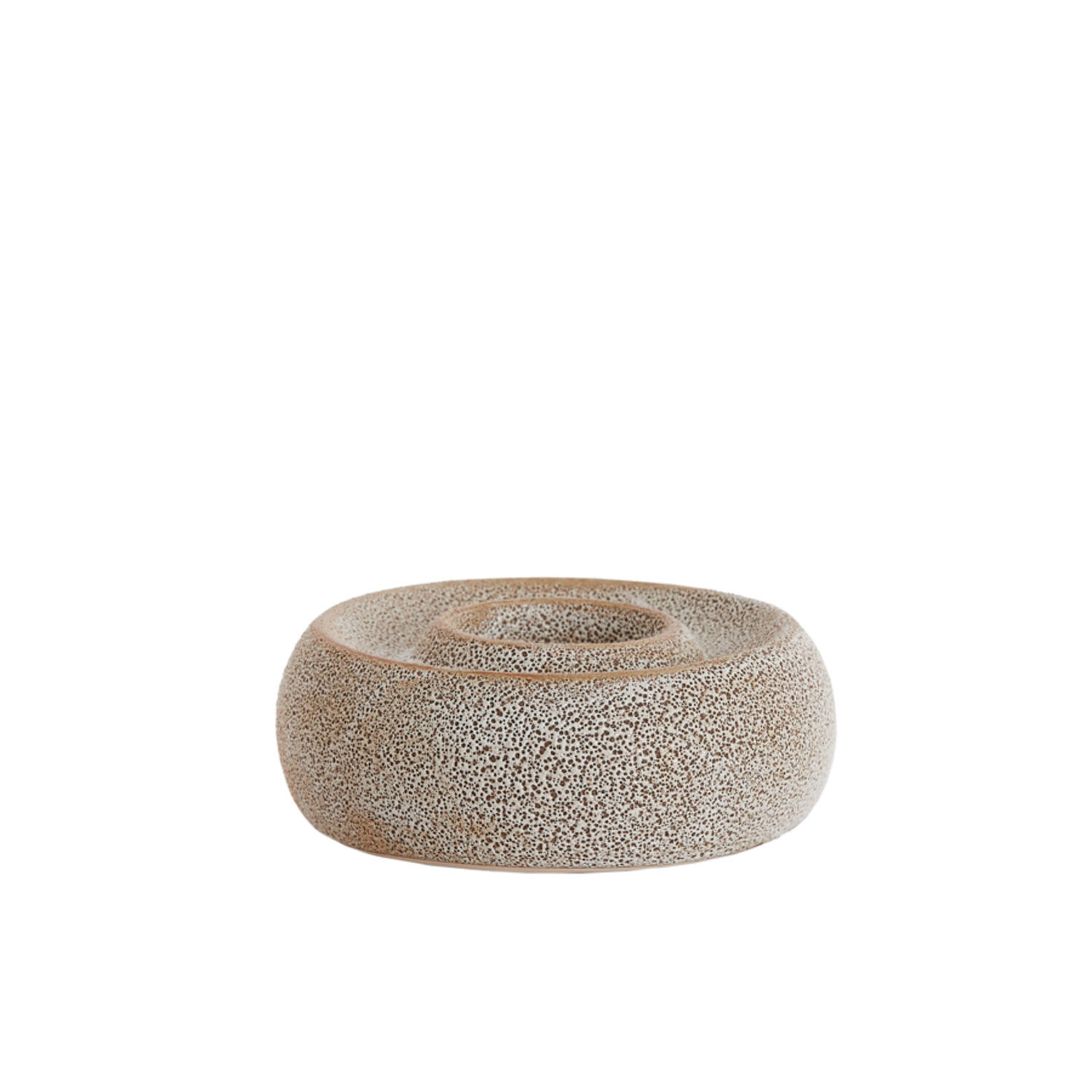 Tealight holder Ø20,5x7,5 cm OTHONI ceramics cream-black