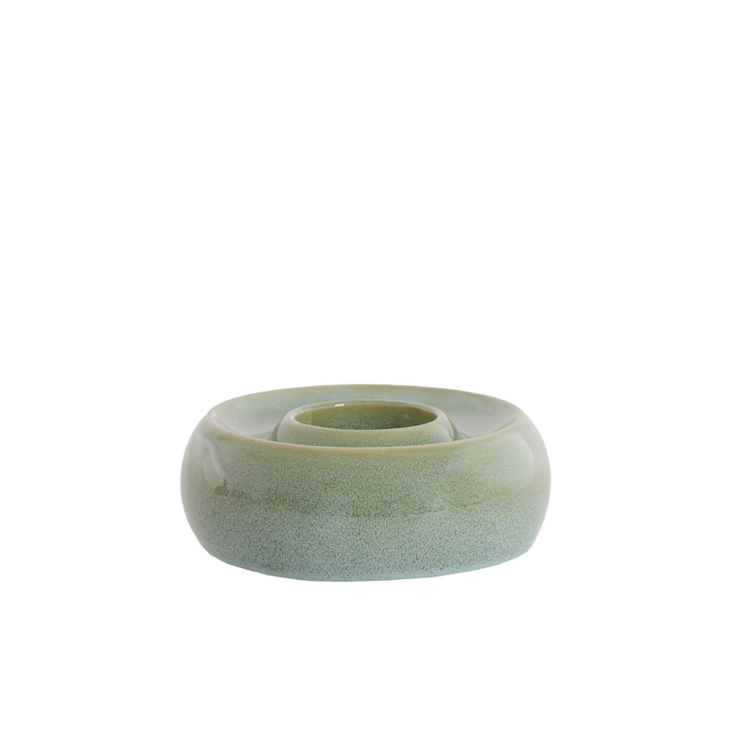Tealight holder Ø20,5x7,5 cm OTHONI ceramics mint green