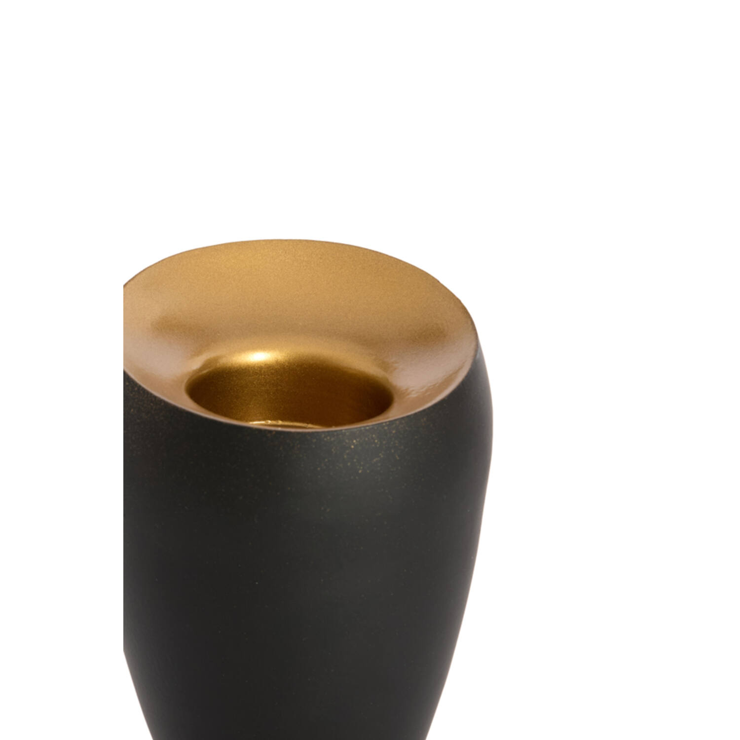 Tealight Ø9x12 cm VEROLI matt black+gold