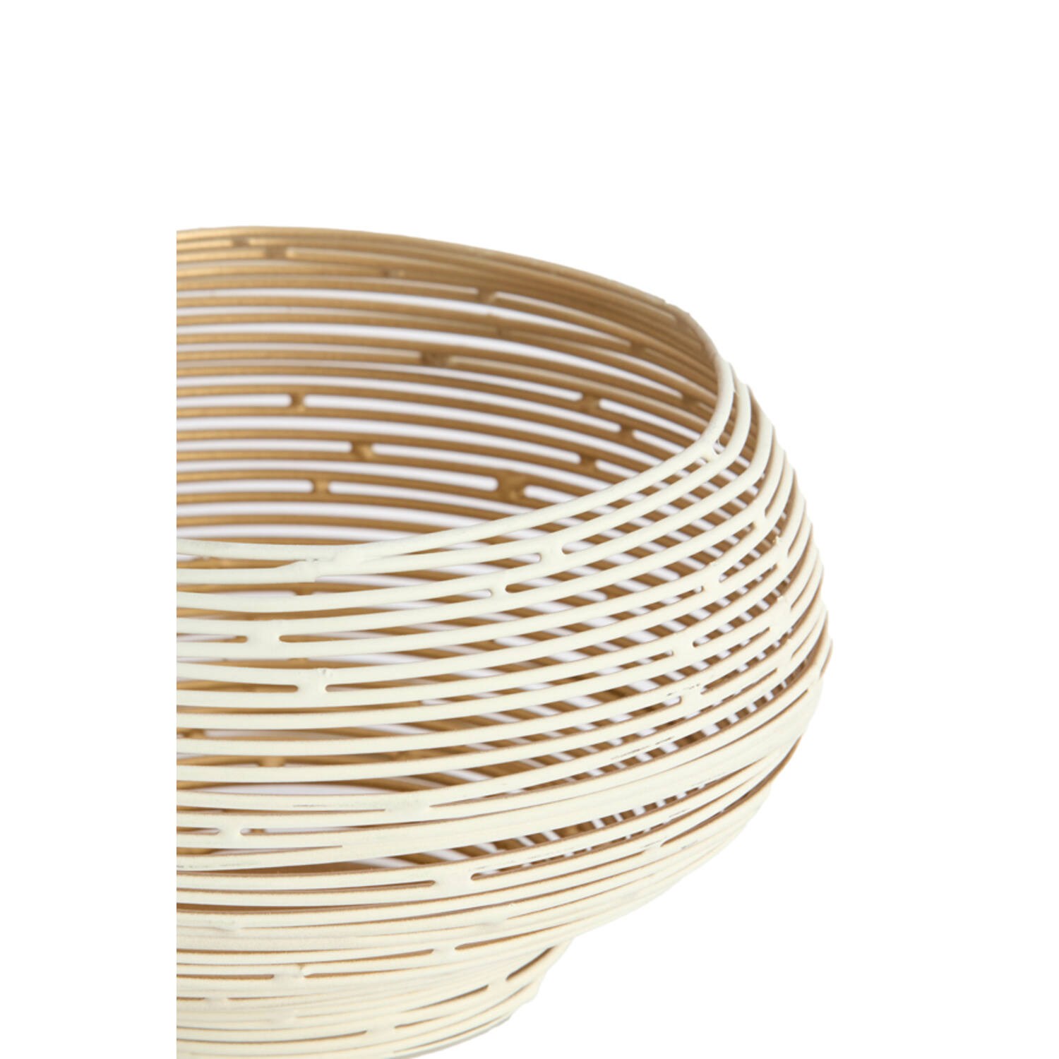 Lámpara de té Ø15x9 cm URBINO crema mate+oro
