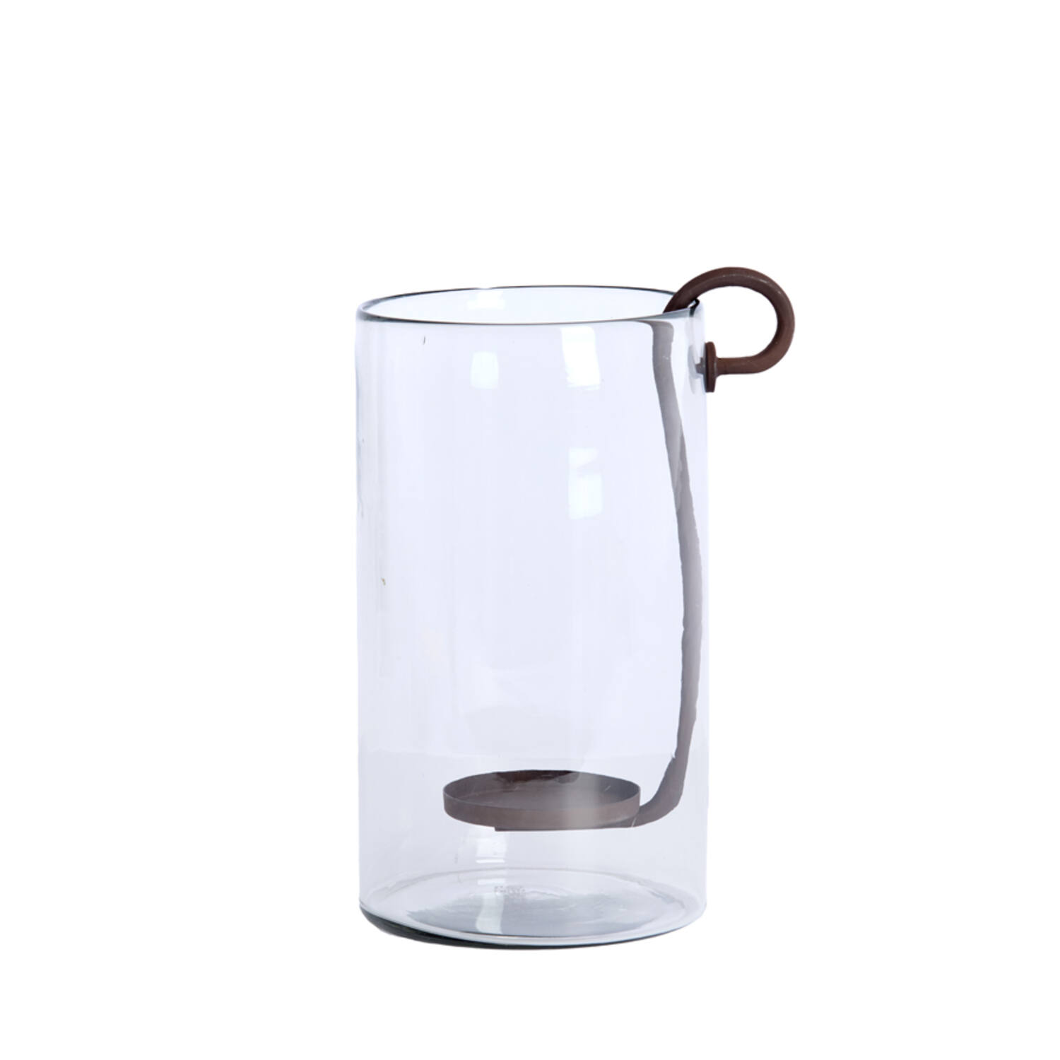Hurricane 23x18x33 cm DOLEGA glass clear+antique dark brown