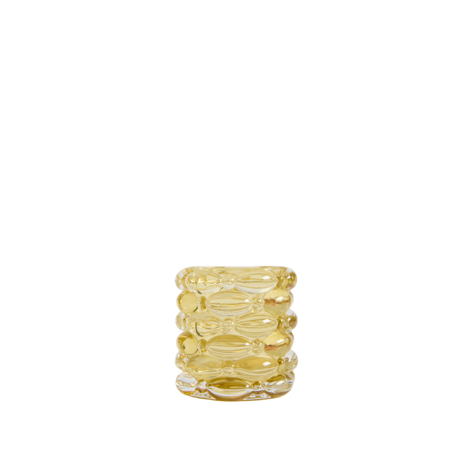 Tealight Ø9,5x9,5 cm WADLEY glass ocher yellow