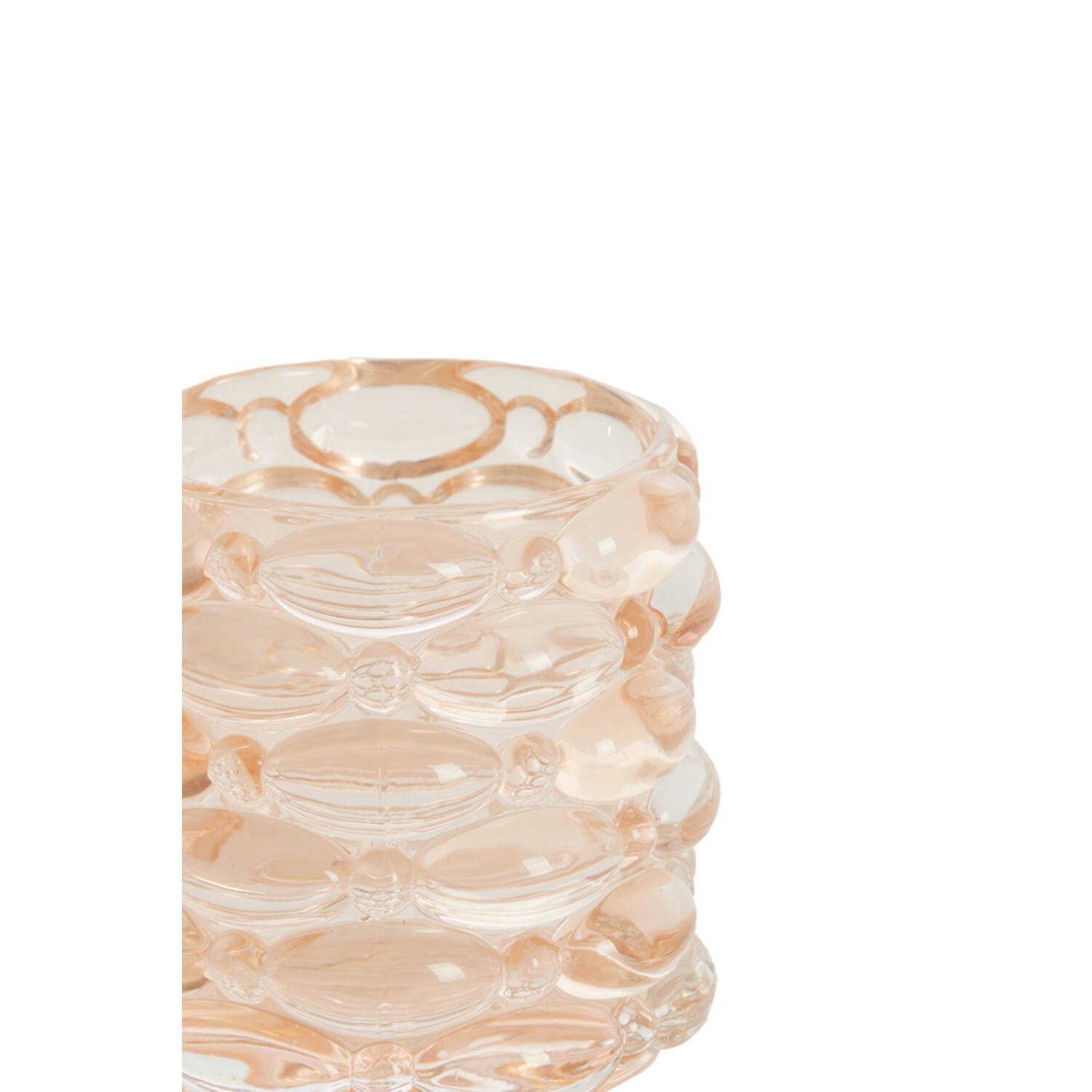 Tealight Ø9,5x9,5 cm WADLEY glass peach