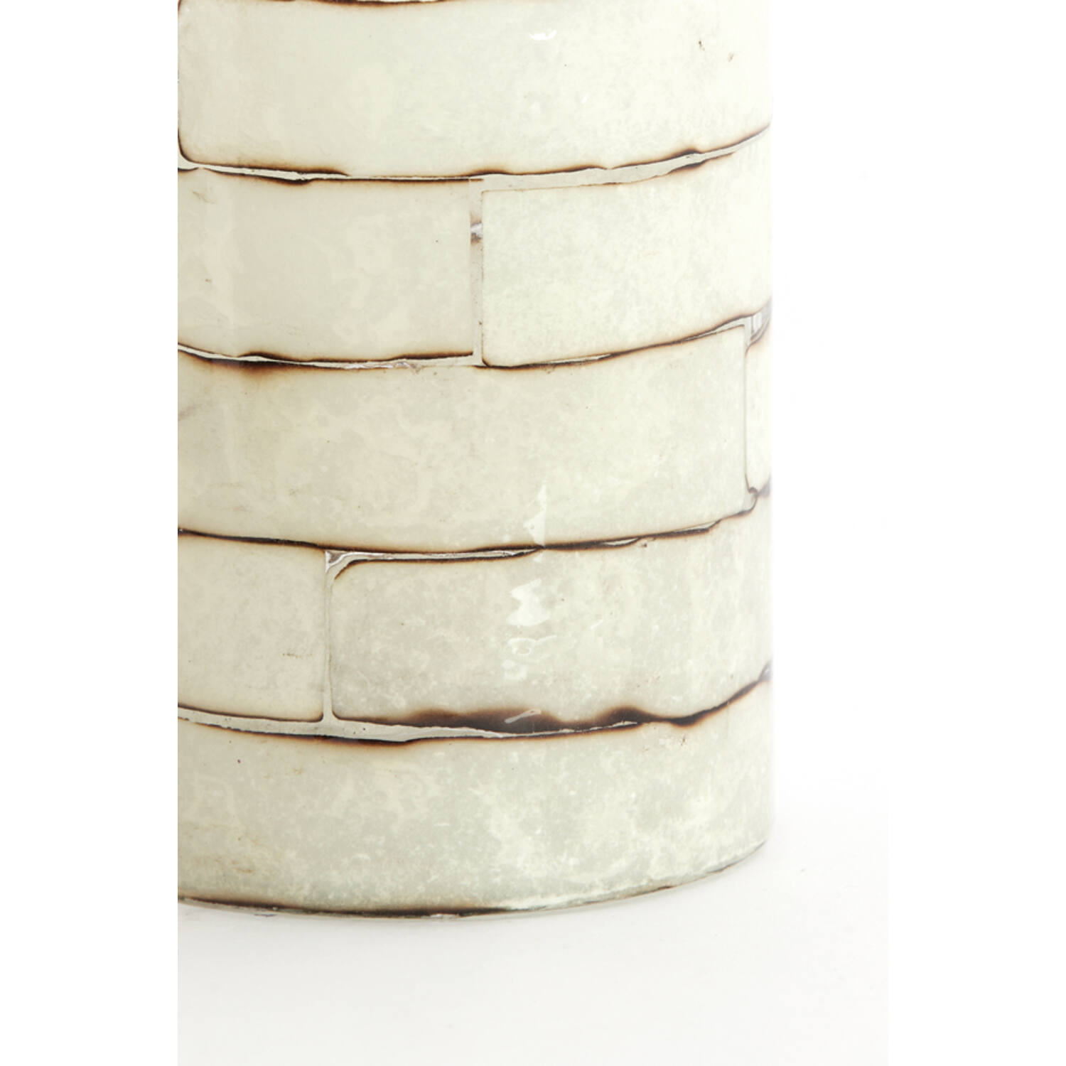 Tealight Ø10x13 cm DRONERI glass clear+cream