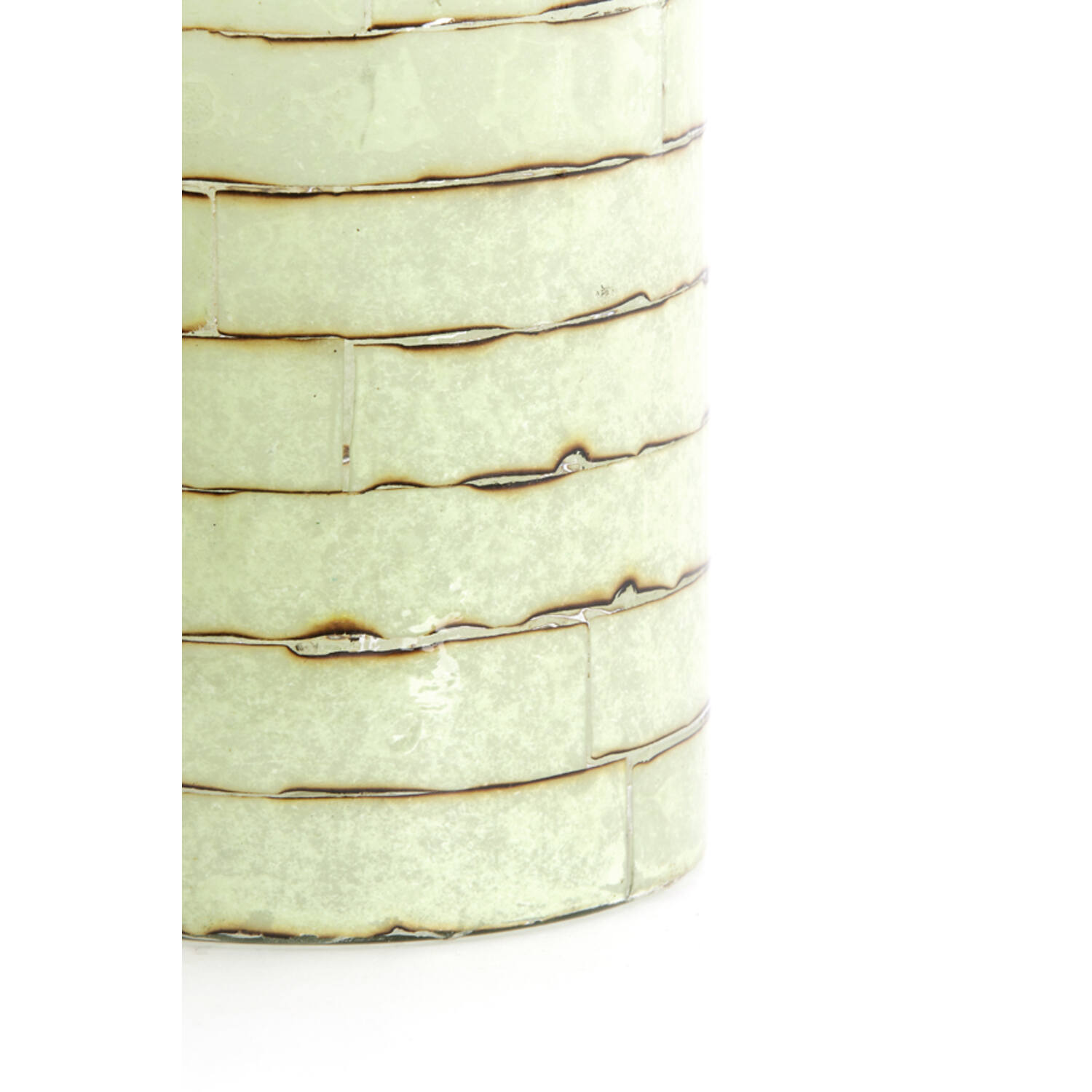 Tealight Ø10x13 cm DRONERI glass clear+mint green