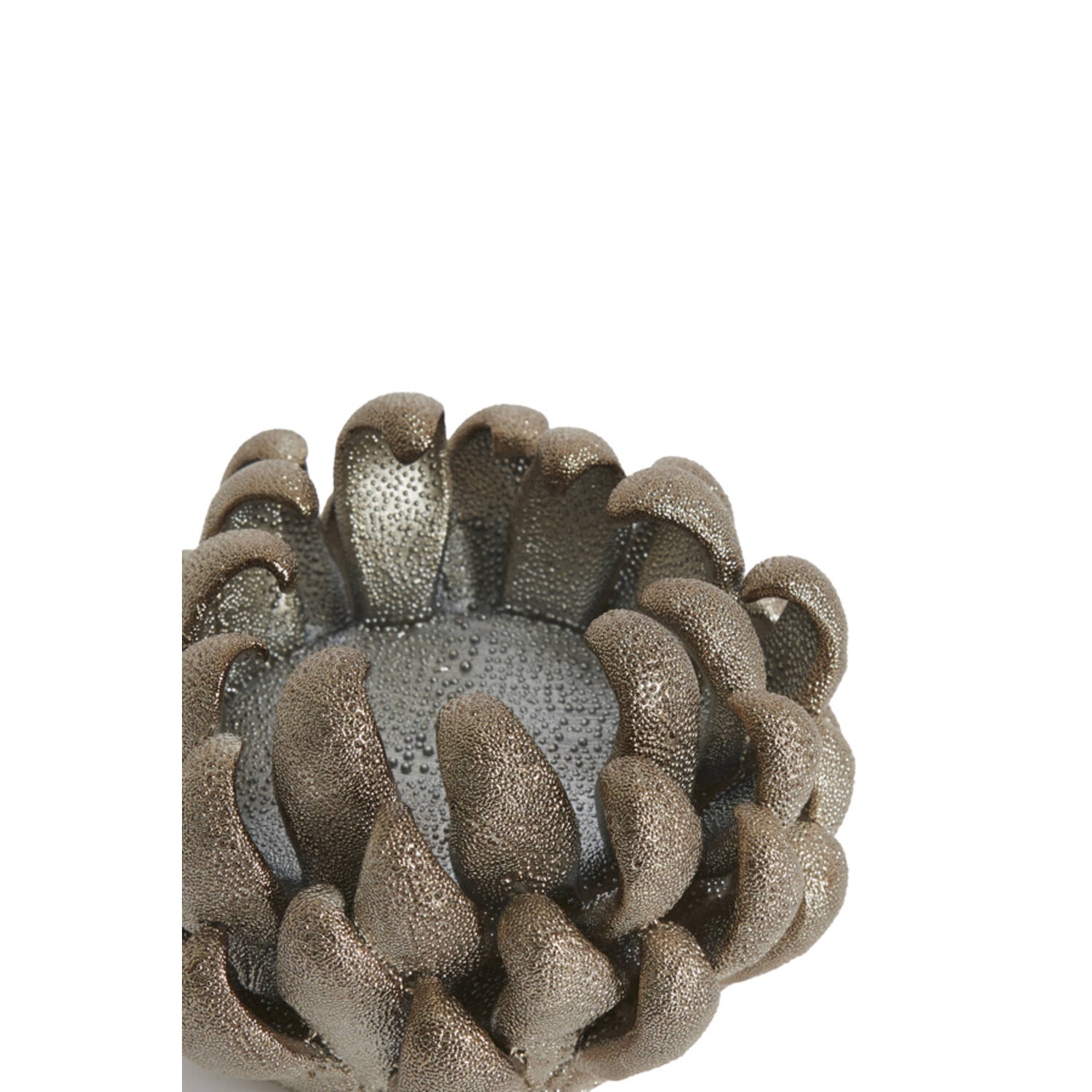 Tealight holder Ø10,5x7,5 cm SERINA porcelain bronze
