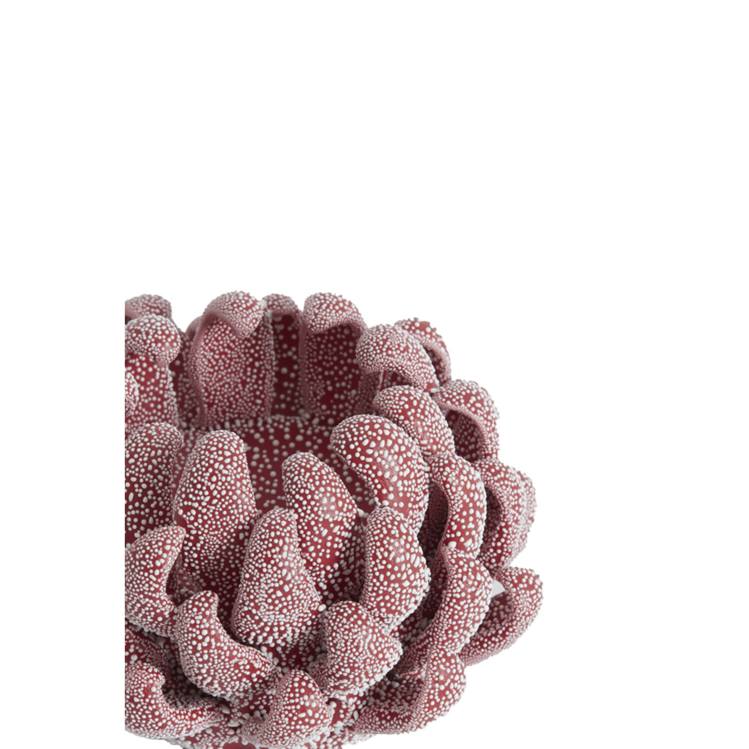 Tealight holder Ø10,5x7,5 cm SERINA porcelain red