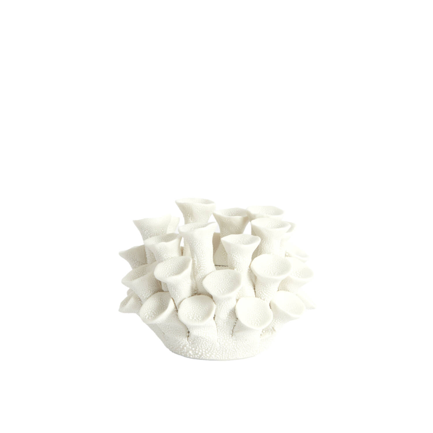 Tealight holder Ø10,5x7,5 cm DELARA porcelain cream