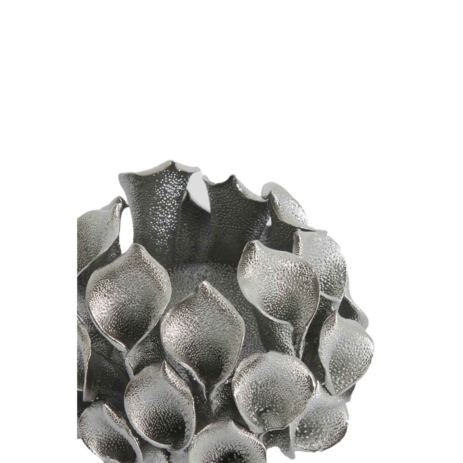 Tealight holder Ø10x8 cm SOREJA porcelain silver