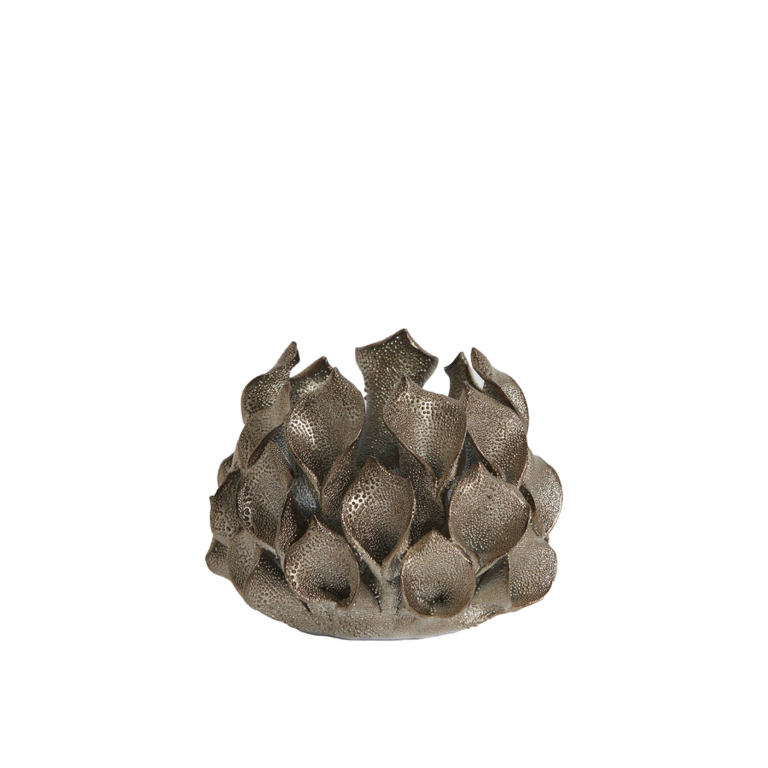 Tealight holder Ø10x8 cm SOREJA porcelain bronze
