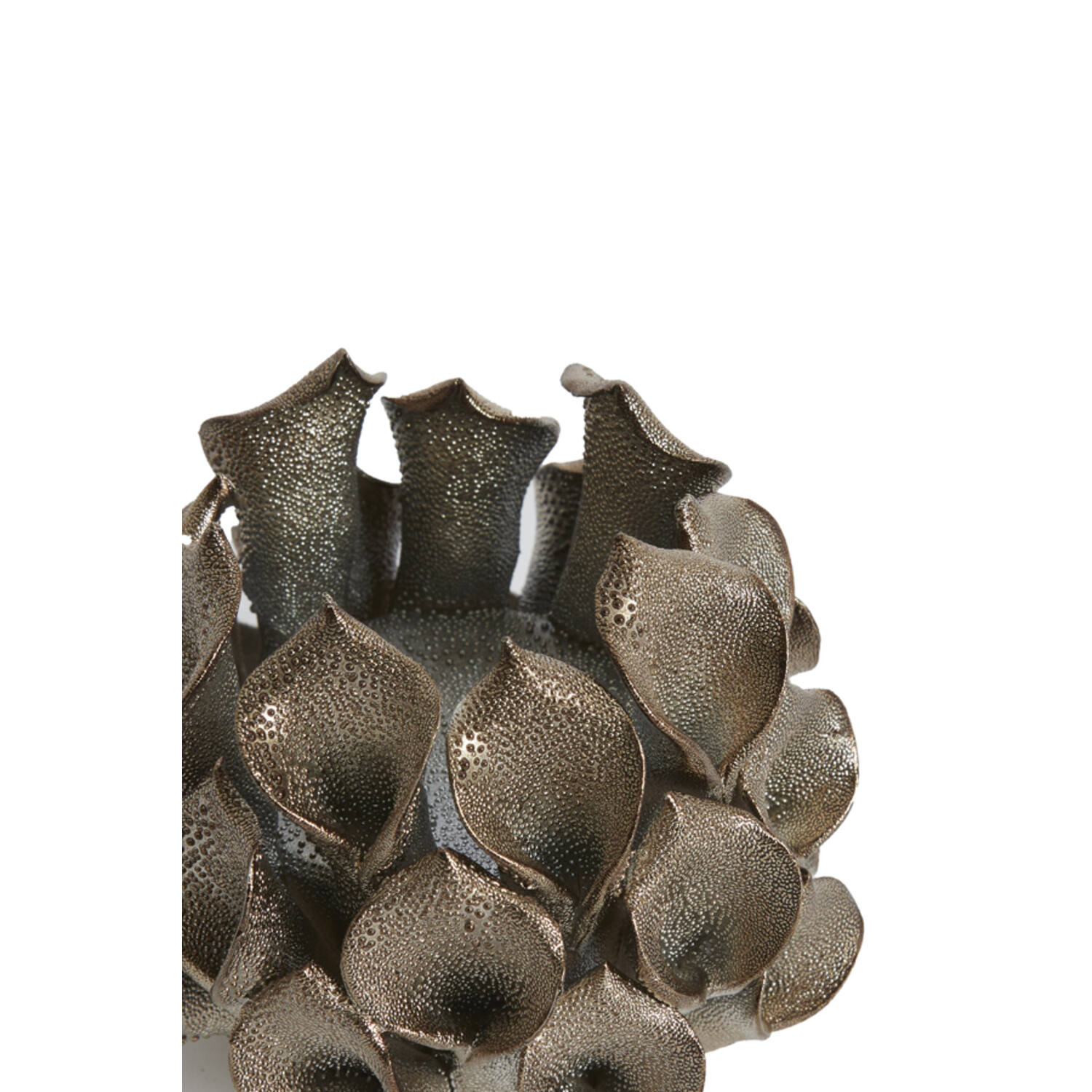 Tealight holder Ø10x8 cm SOREJA porcelain bronze
