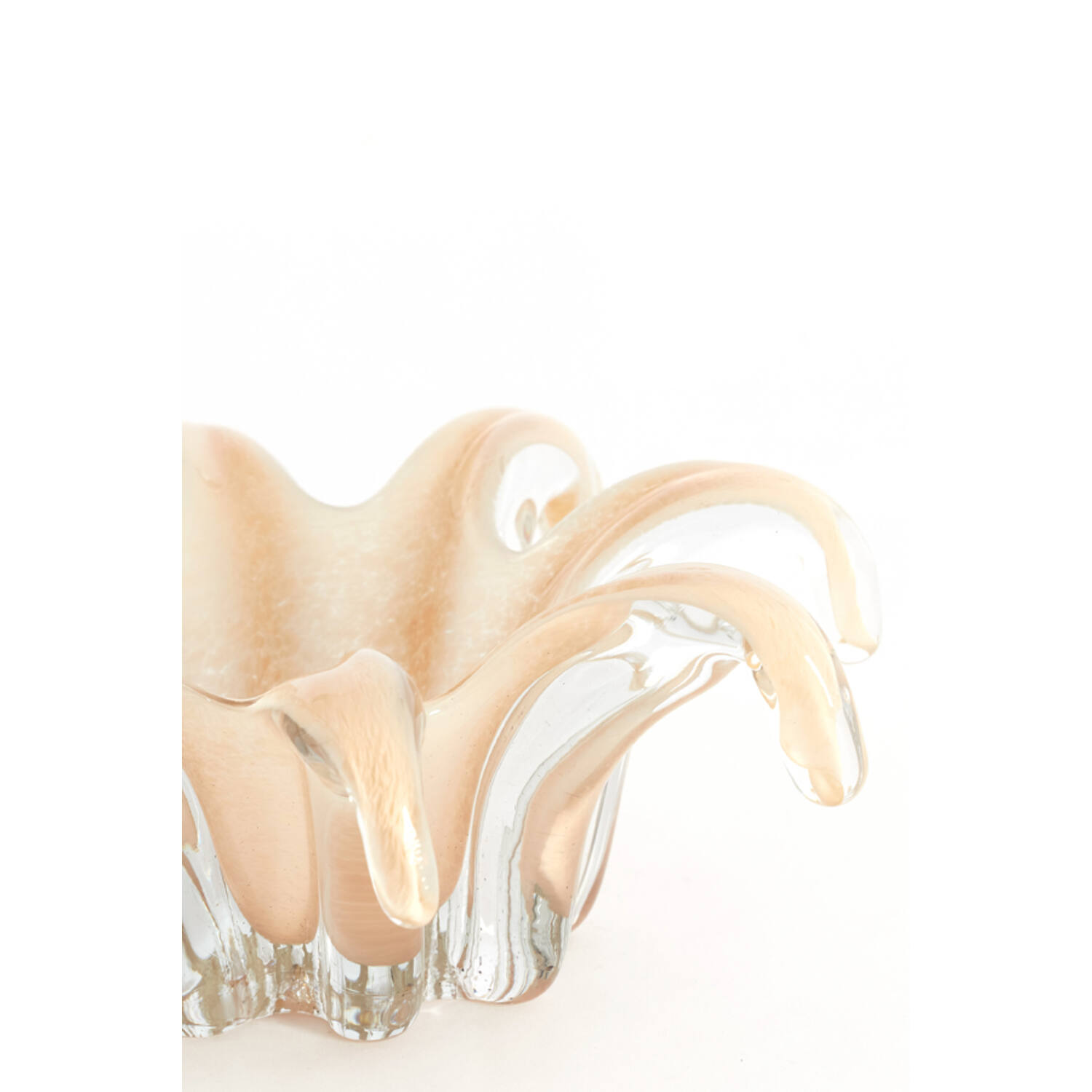 Hurricane Ø22x8 cm AVENIA glass light peach