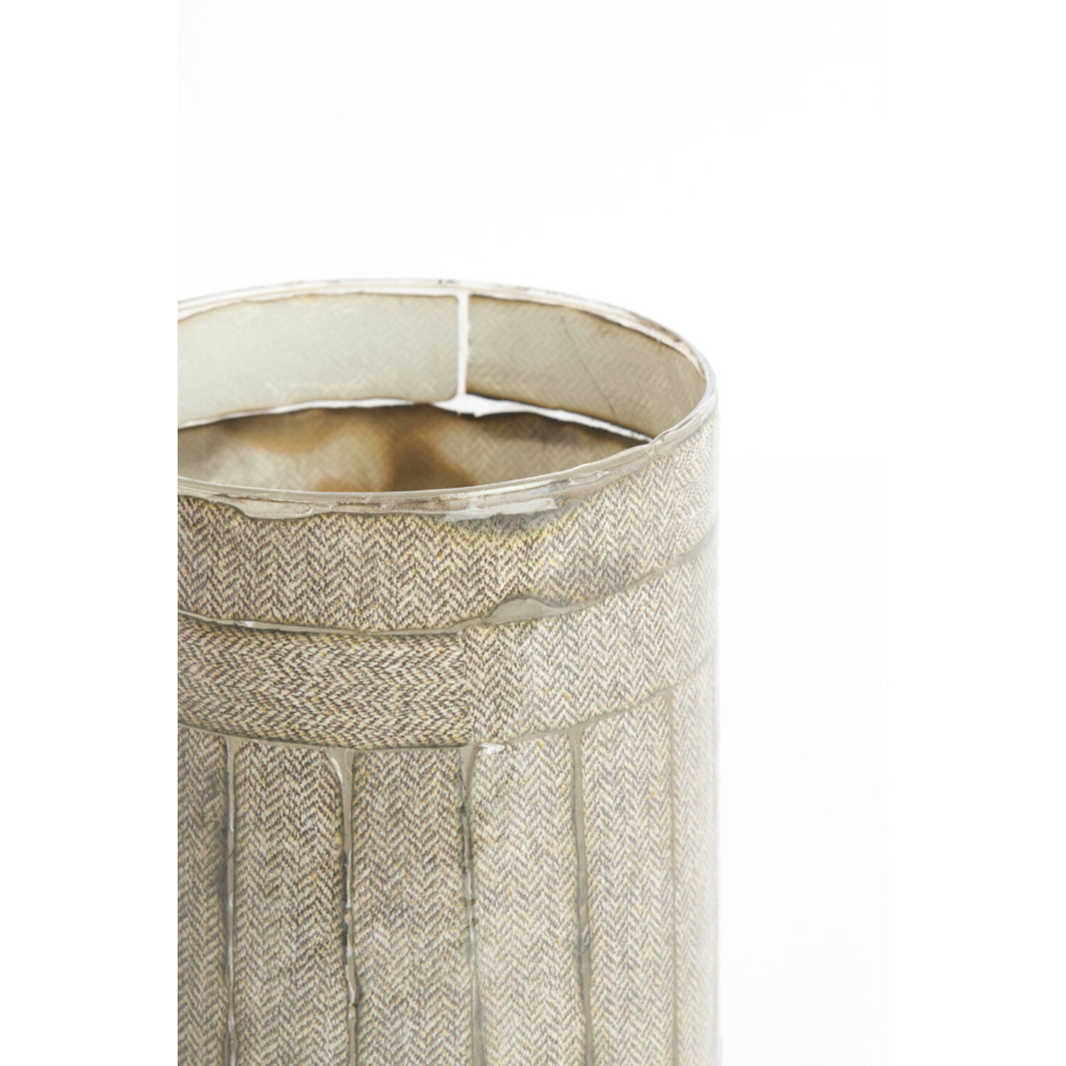 Tealight Ø14x20 cm BOLJUN glass clear+grey