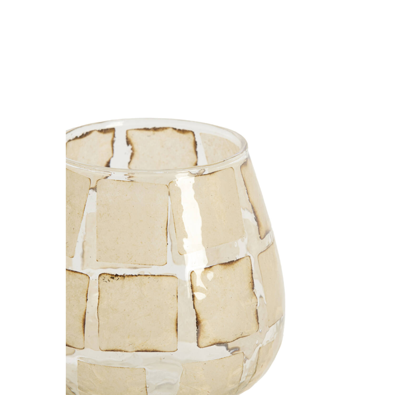 Tealight Ø11x11 cm KUALA glass clear+sand