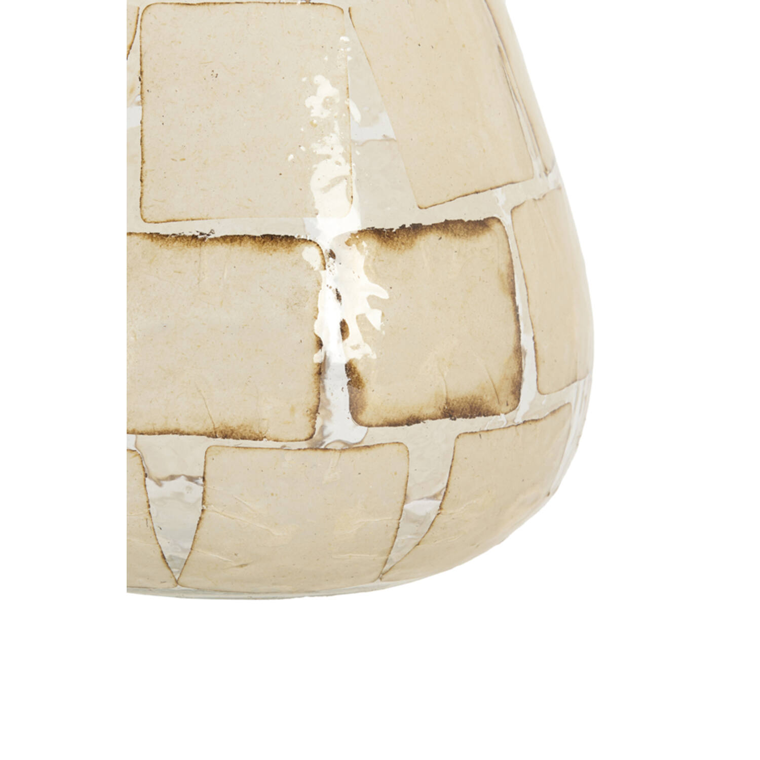 Tealight Ø14x14 cm KUALA glass clear+sand