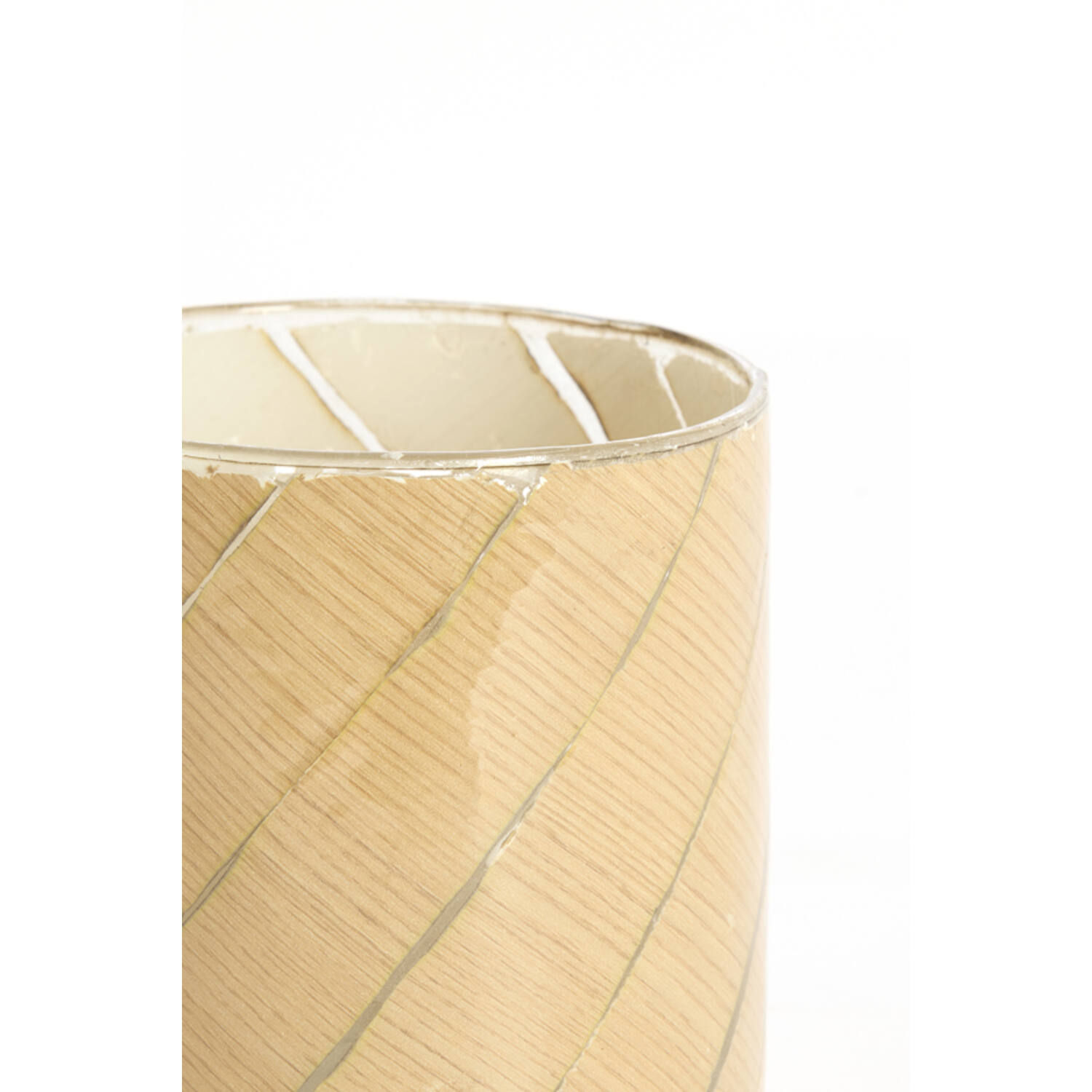 Tealight Ø10x11 cm BADAYA glass clear+terra