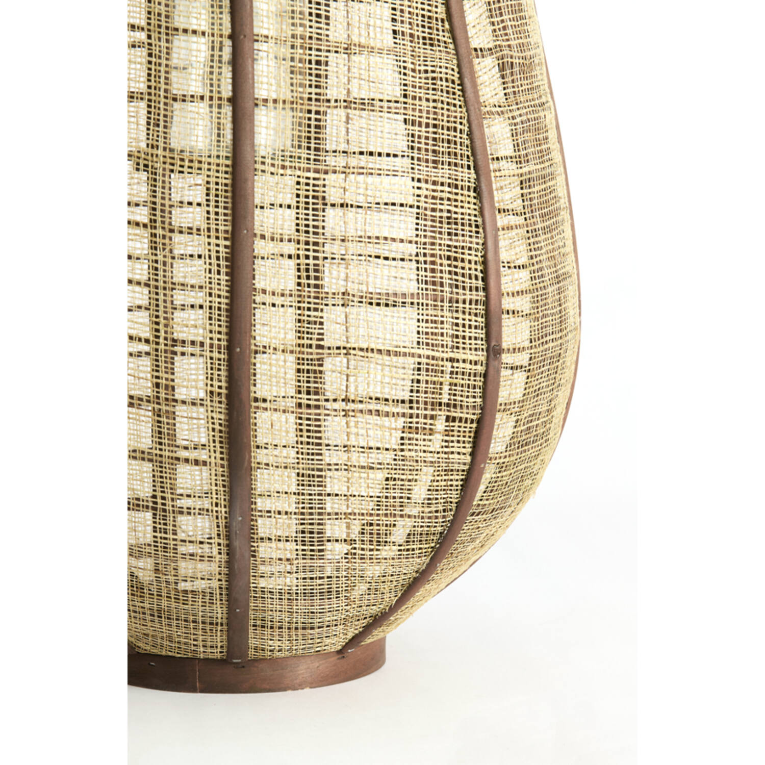 Hurricane Ø36x55,5 cm LINOA linen brown+wood dark brown