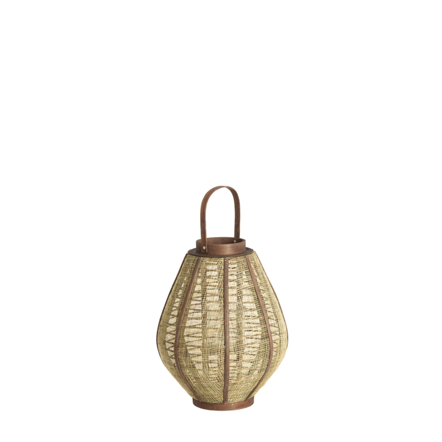 Hurricane Ø32x40 cm LINOA linen brown+wood dark brown