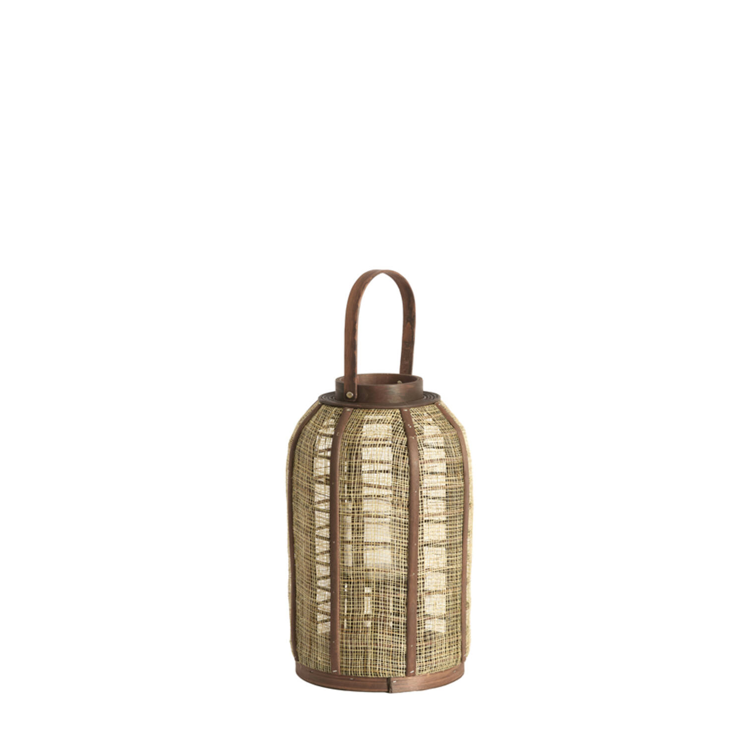 Hurricane Ø21x34,5 cm SEREIN linen brown+wood dark brown