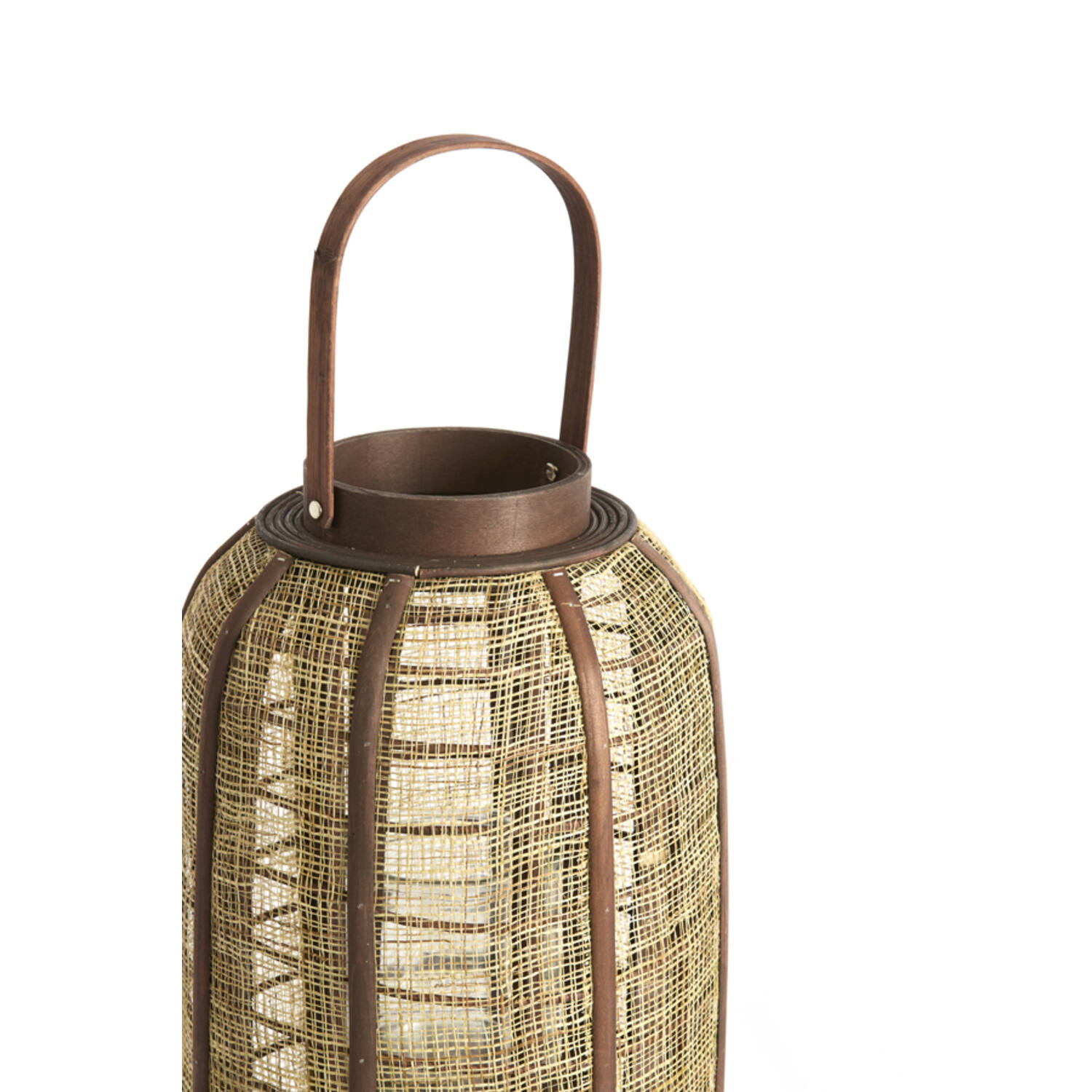 Hurricane Ø21x34,5 cm SEREIN linen brown+wood dark brown