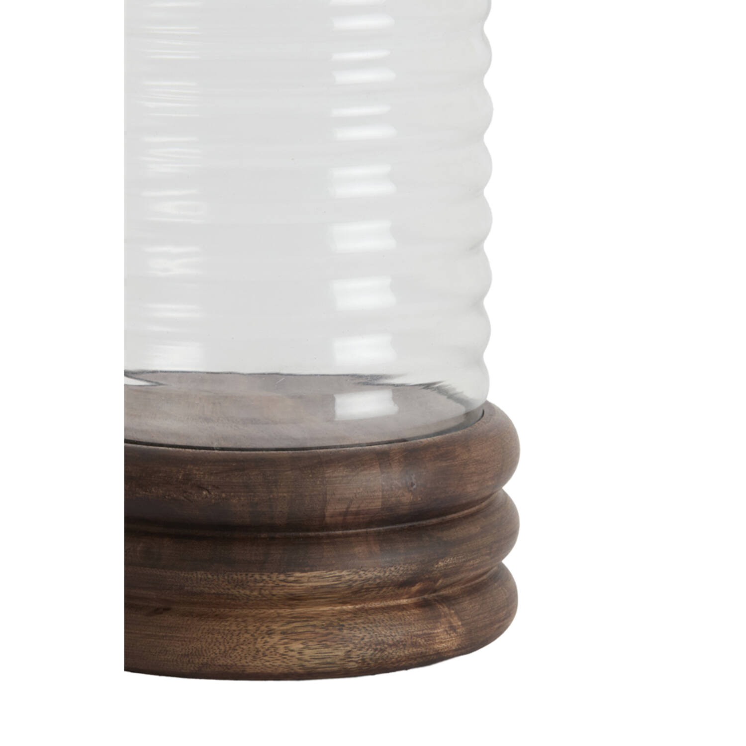 Hurricane Ø23x34,5 cm MALDA mango wood brown+glass