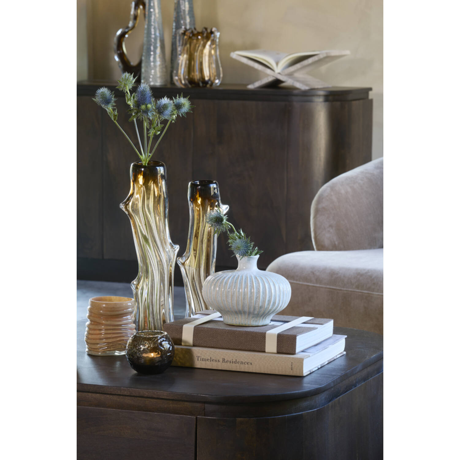 Tealight Ø10x11,5 cm MILYAN glass light brown