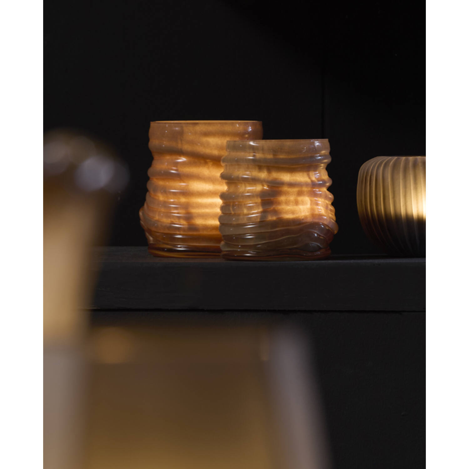 Tealight Ø10x11,5 cm MILYAN glass light brown