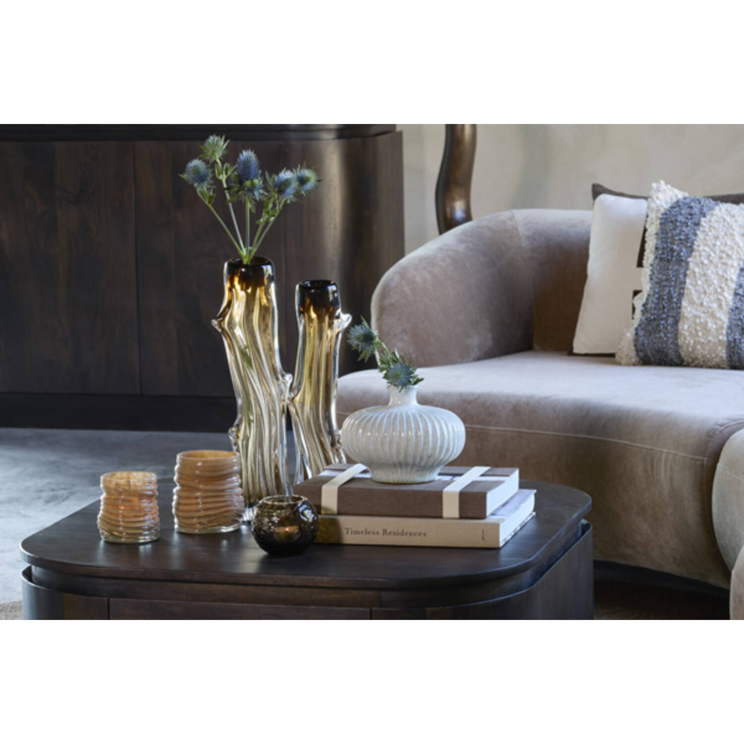 Tealight Ø9x10 cm MILYAN glass light brown