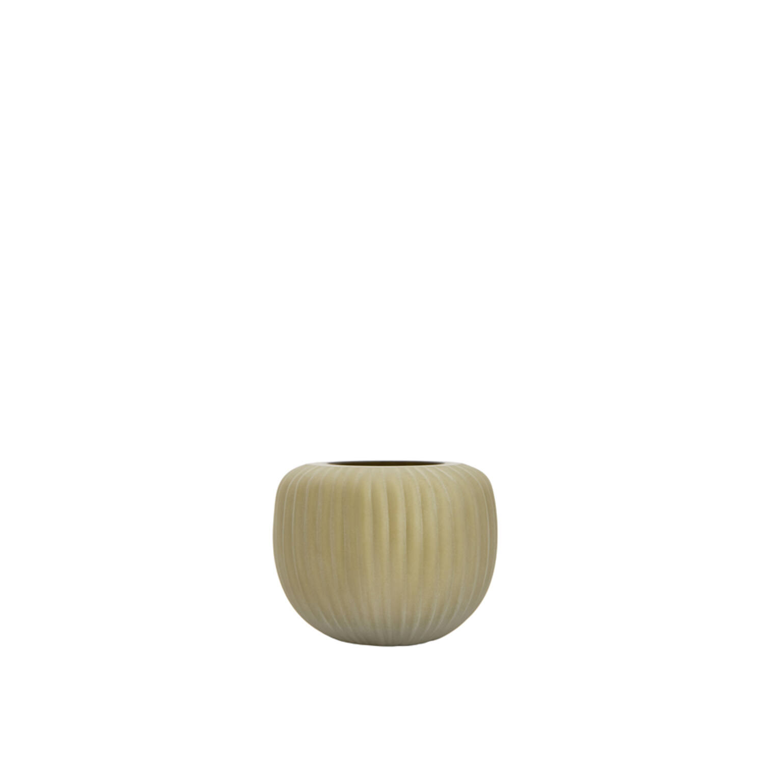 Tealight Ø11x9 cm OPALINE glass matt olive green
