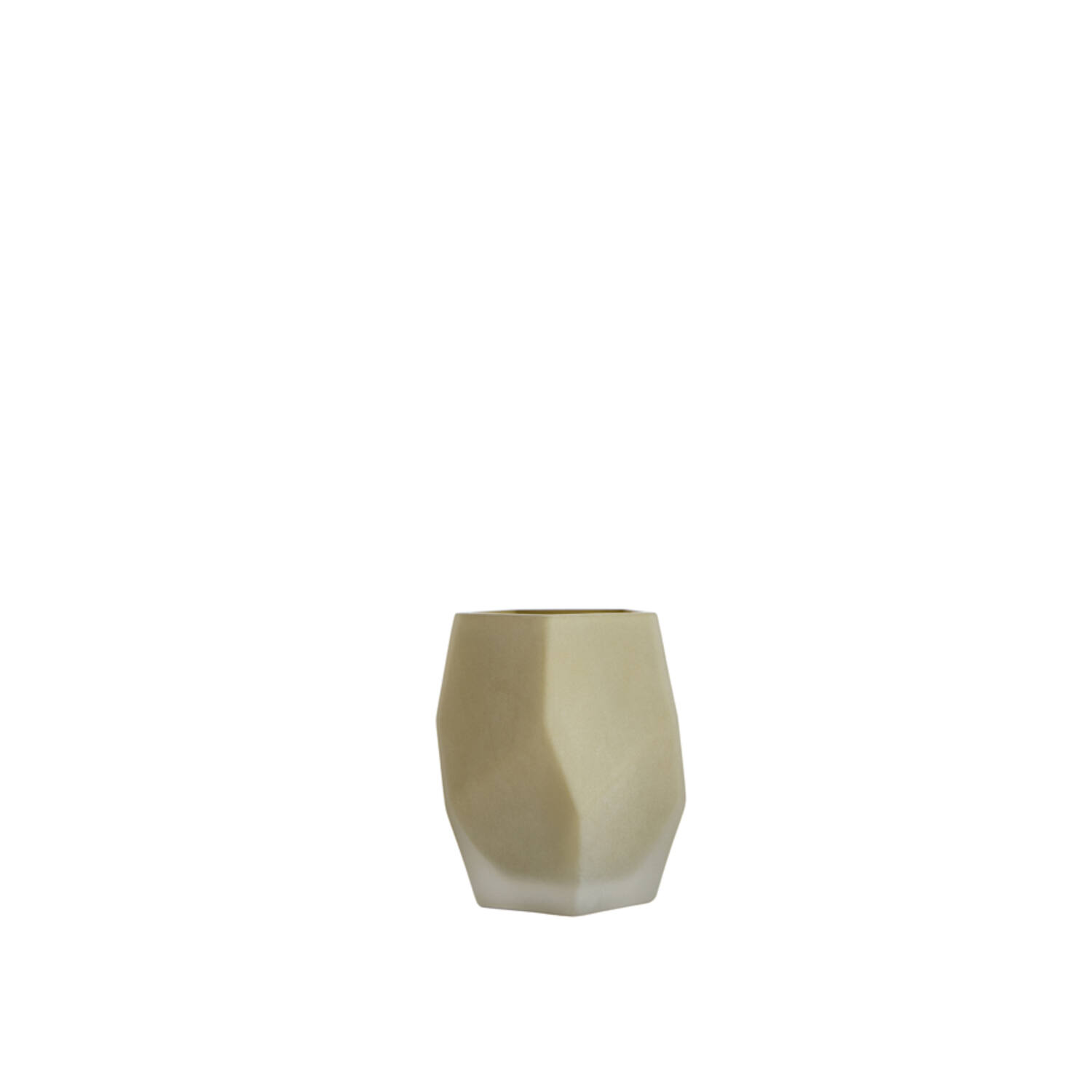 Tealight Ø8x10 cm NOBLE glass matt olive green