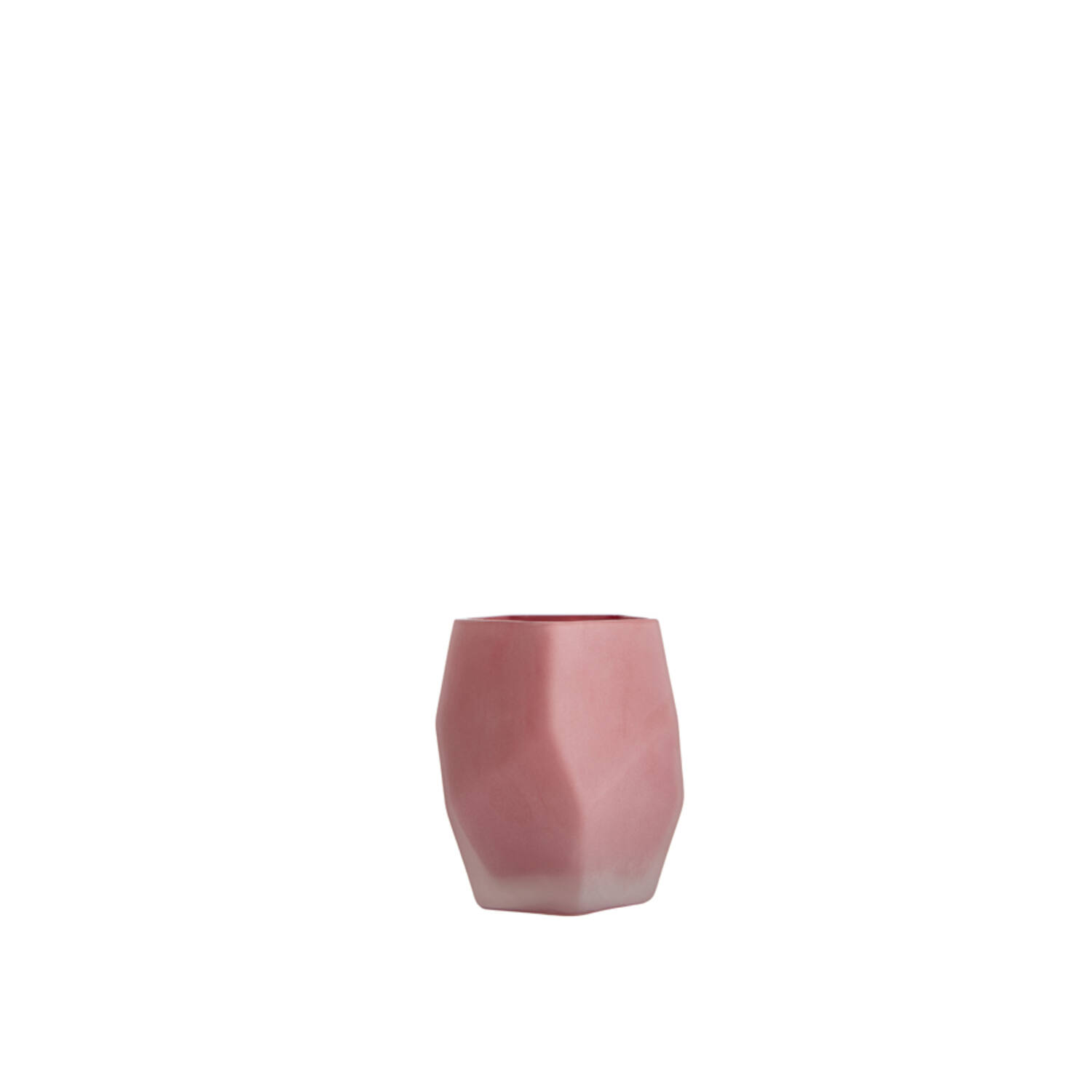 Tealight Ø8x10 cm NOBLE glass matt dark pink