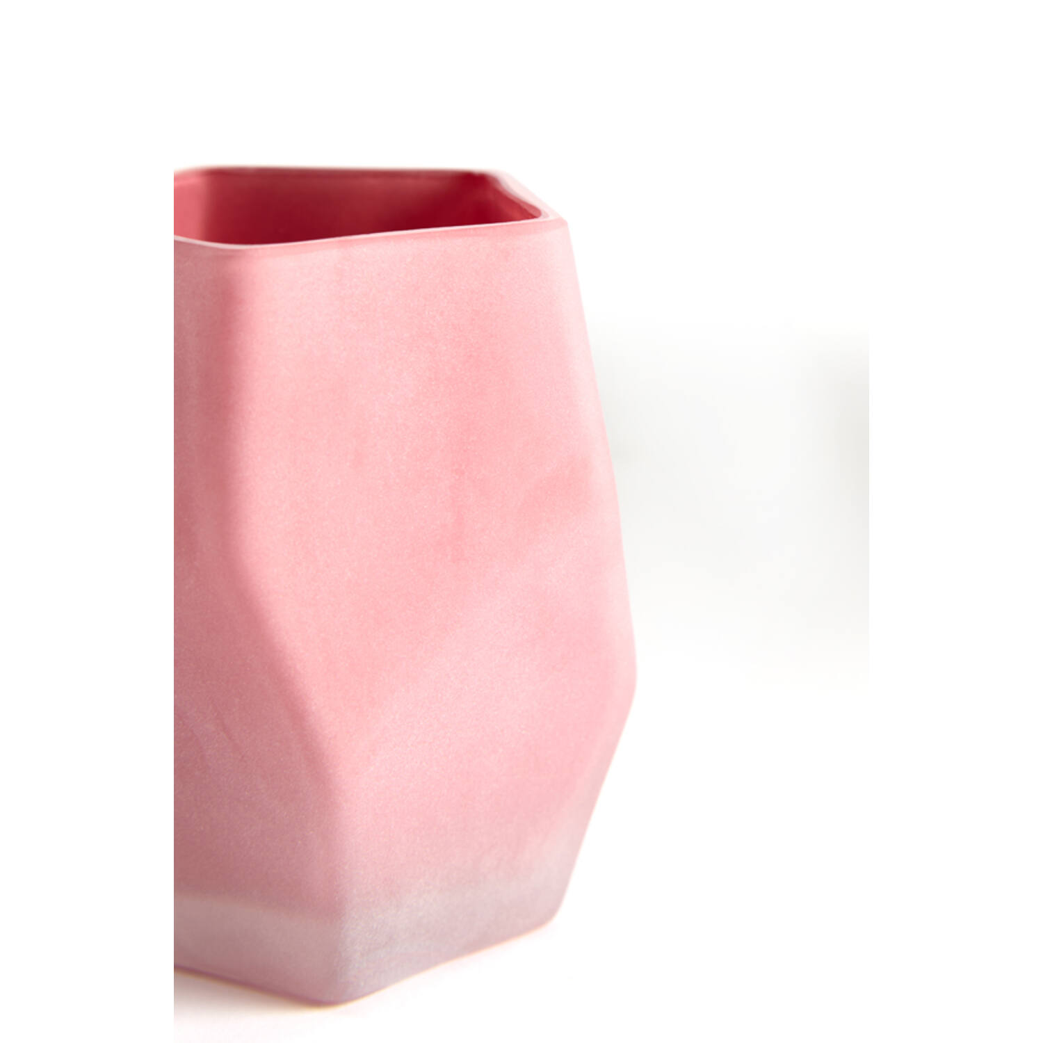 Tealight Ø8x10 cm NOBLE glass matt dark pink