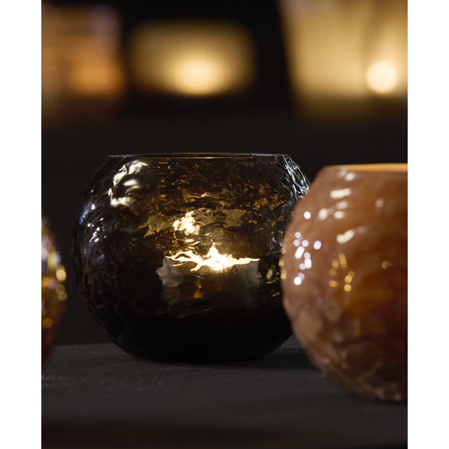 Tealight Ø10x8 cm ECLAT glass dark brown