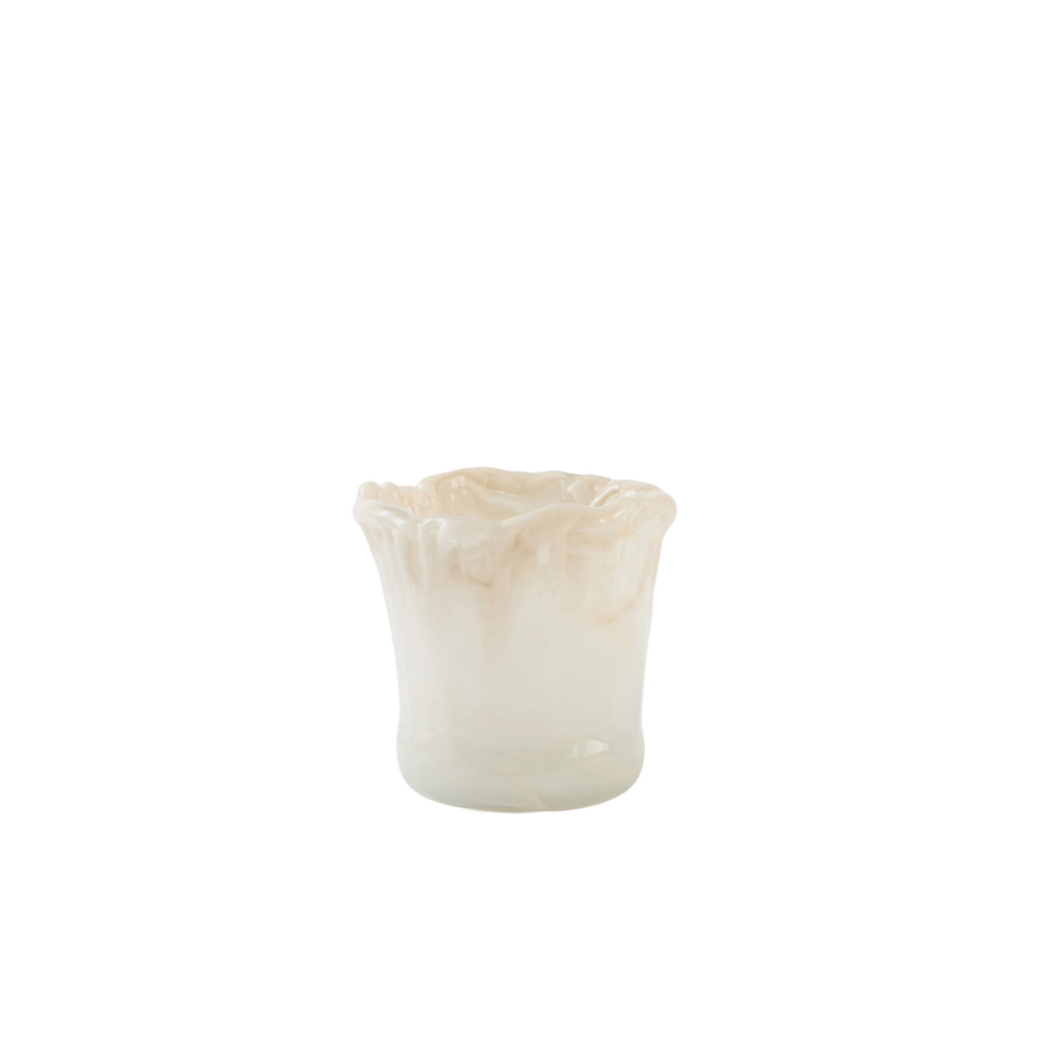 Tealight Ø15x15 cm MYRON glass cream