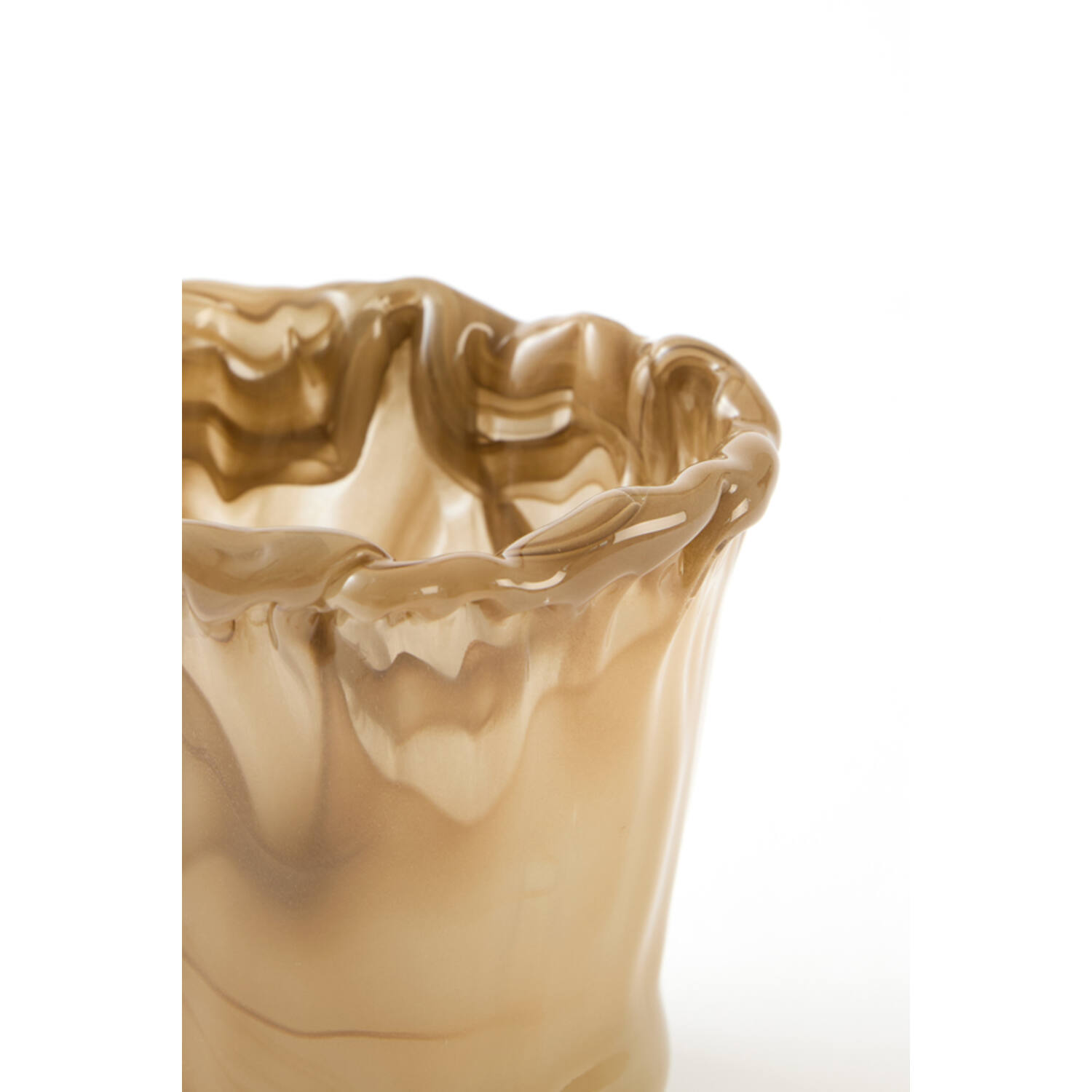 Tealight Ø15x15 cm MYRON glass light brown