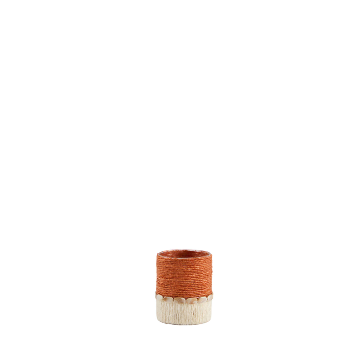 Tealight holder Ø10x13 cm MELORA orange+cream