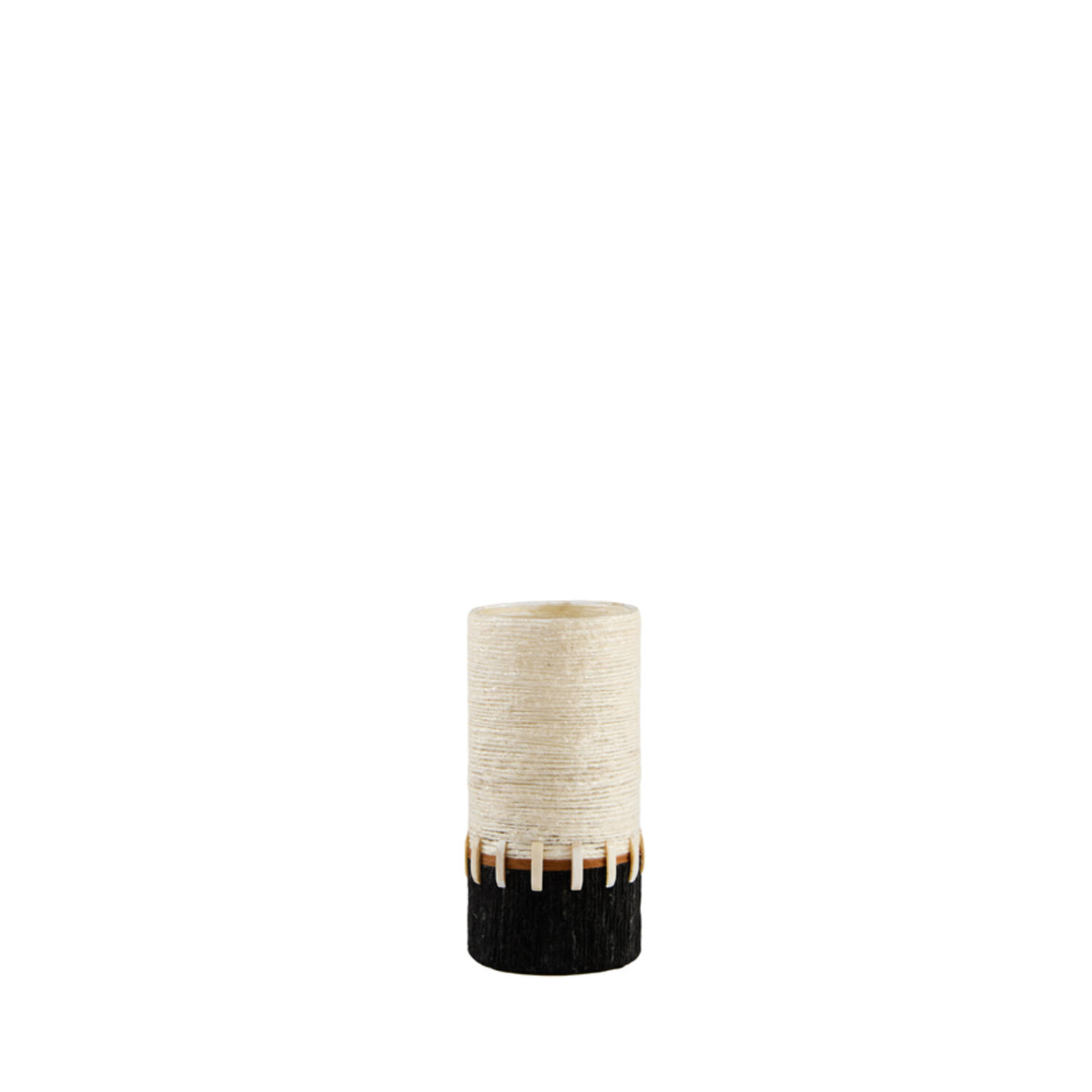 Tealight holder Ø10x23 cm MELORA cream+black