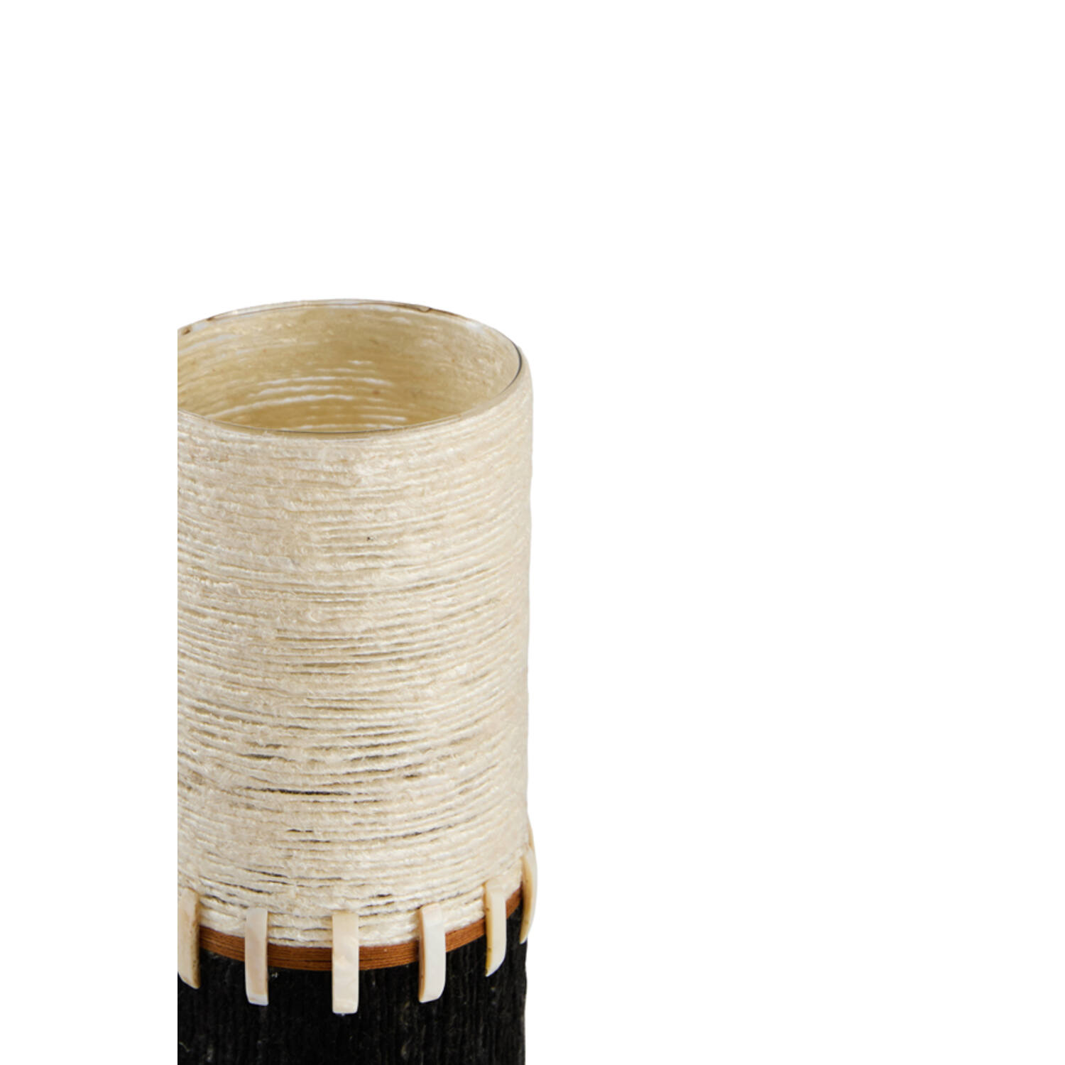 Tealight holder Ø10x23 cm MELORA cream+black