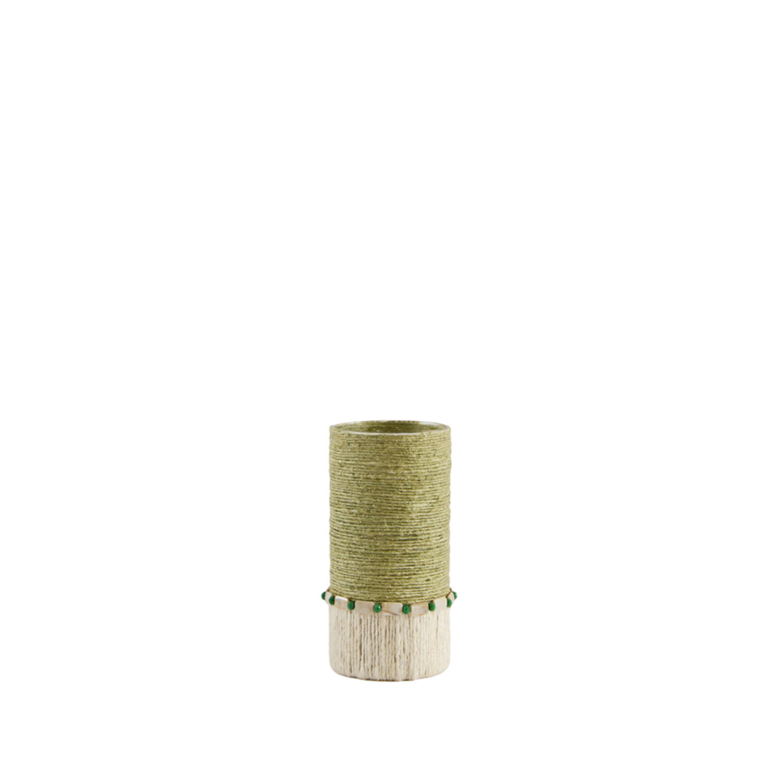 Tealight holder Ø10x23 cm MELORA light green+cream