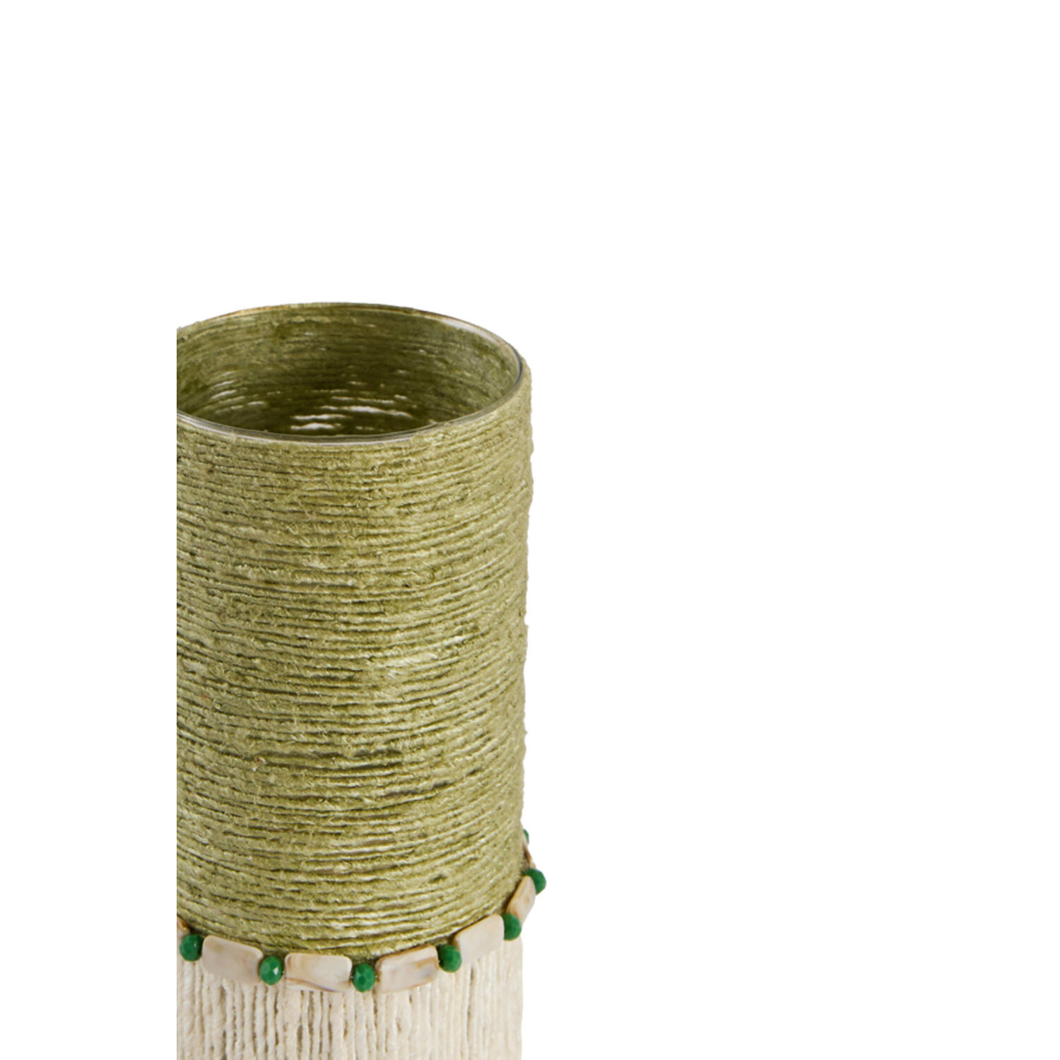 Tealight holder Ø10x23 cm MELORA light green+cream