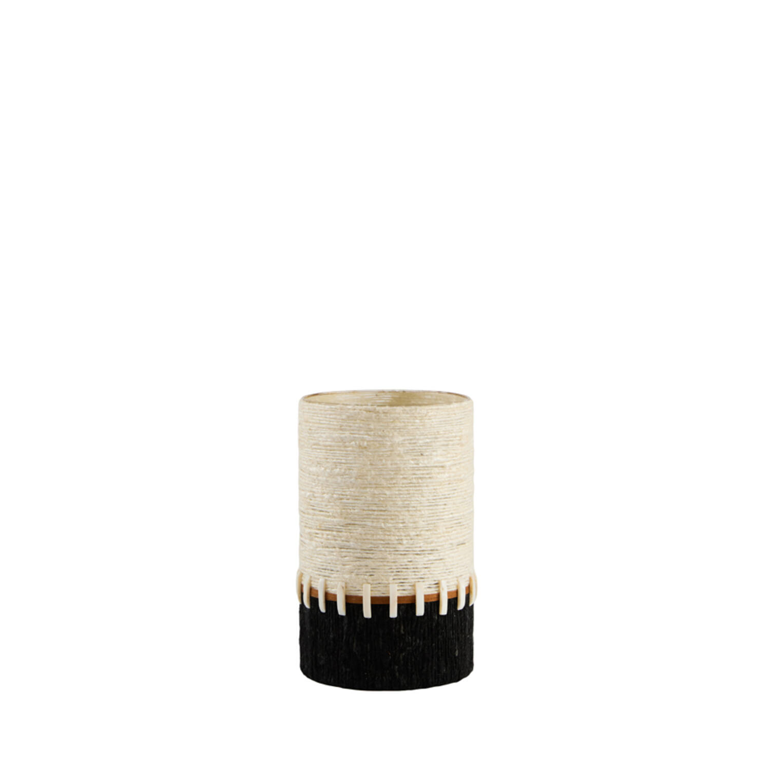 Tealight holder Ø15x25 cm MELORA cream+black