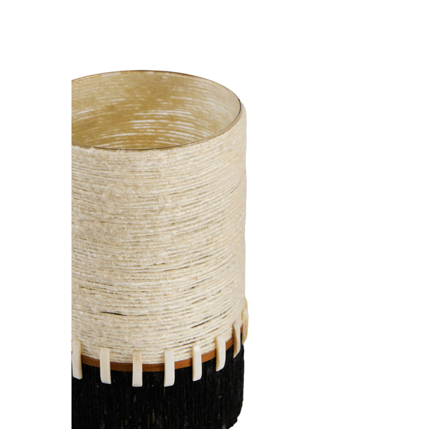 Tealight holder Ø15x25 cm MELORA cream+black