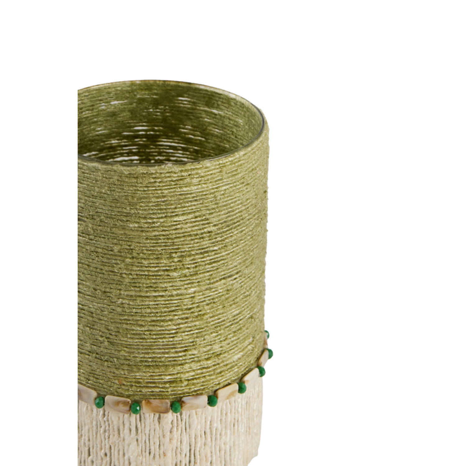 Tealight holder Ø15x25 cm MELORA light green+cream