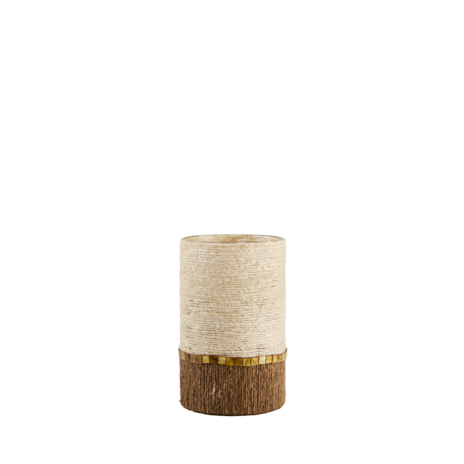 Tealight holder Ø15x25 cm MELORA cream+brown