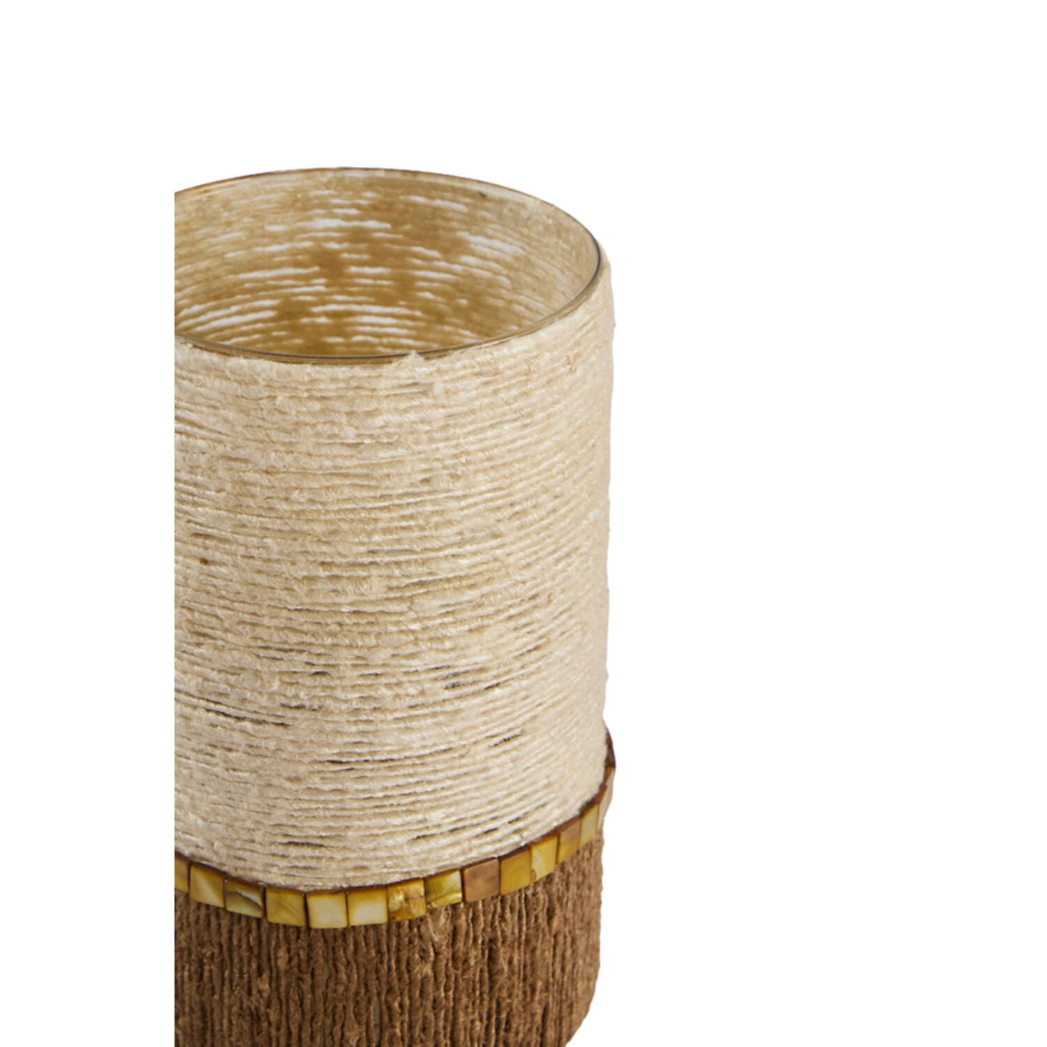 Tealight holder Ø15x25 cm MELORA cream+brown
