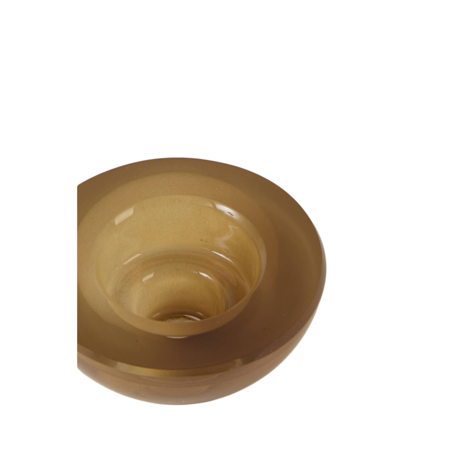 Tealight Ø8x3,5 cm XELON glass milky dark brown