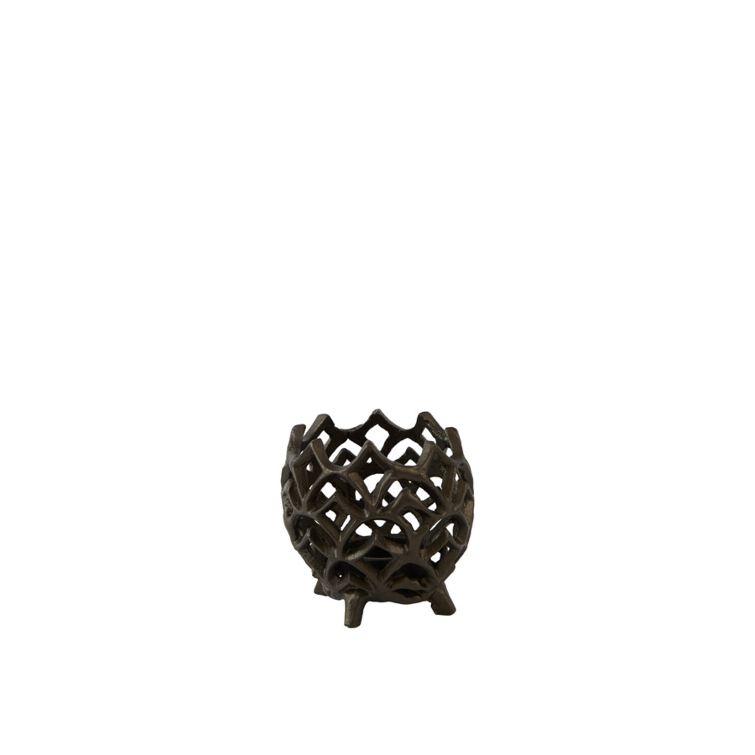 Tealight Ø10x10 cm GUBANI matt brown-bronze