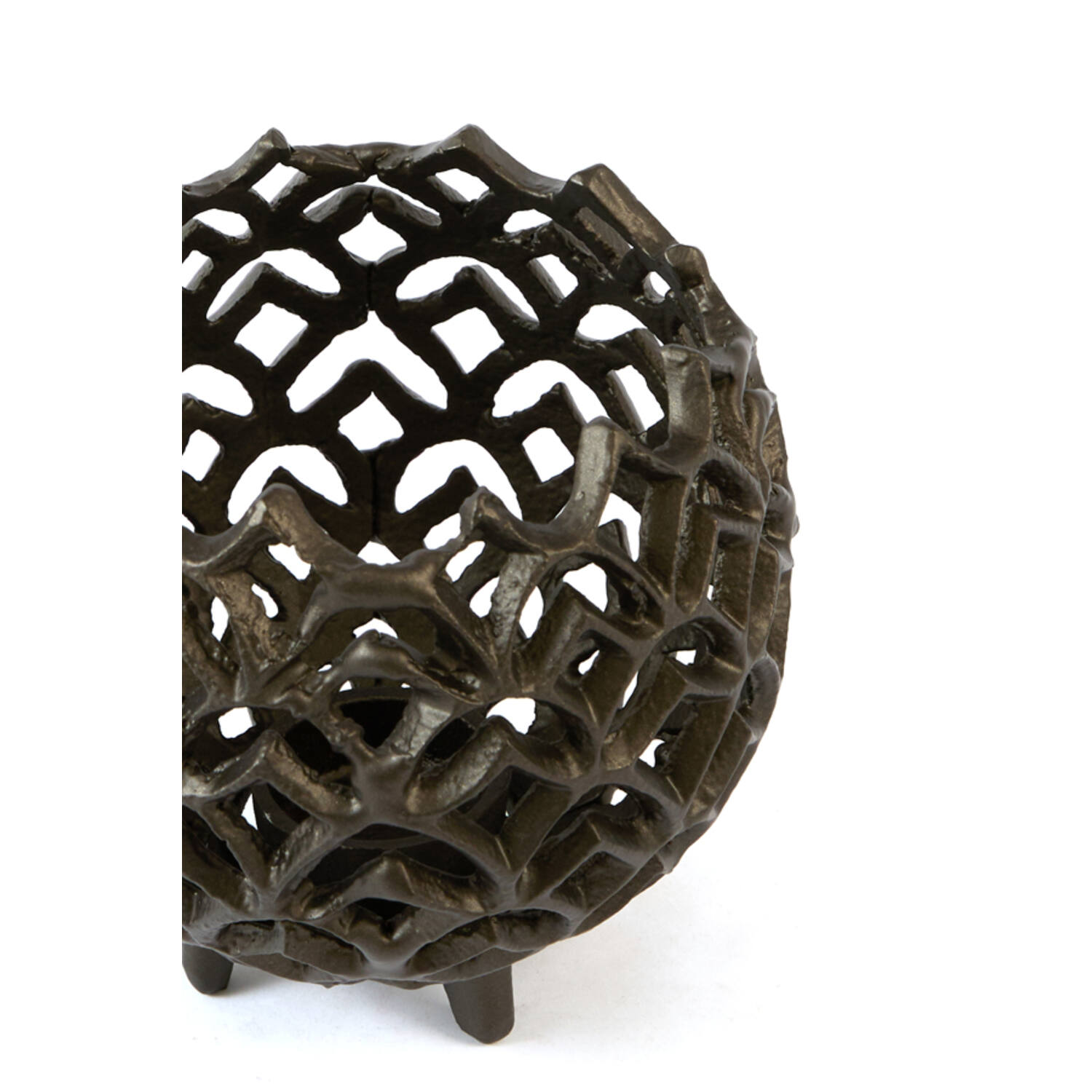 Tealight Ø15x14,5 cm GUBANI matt brown-bronze