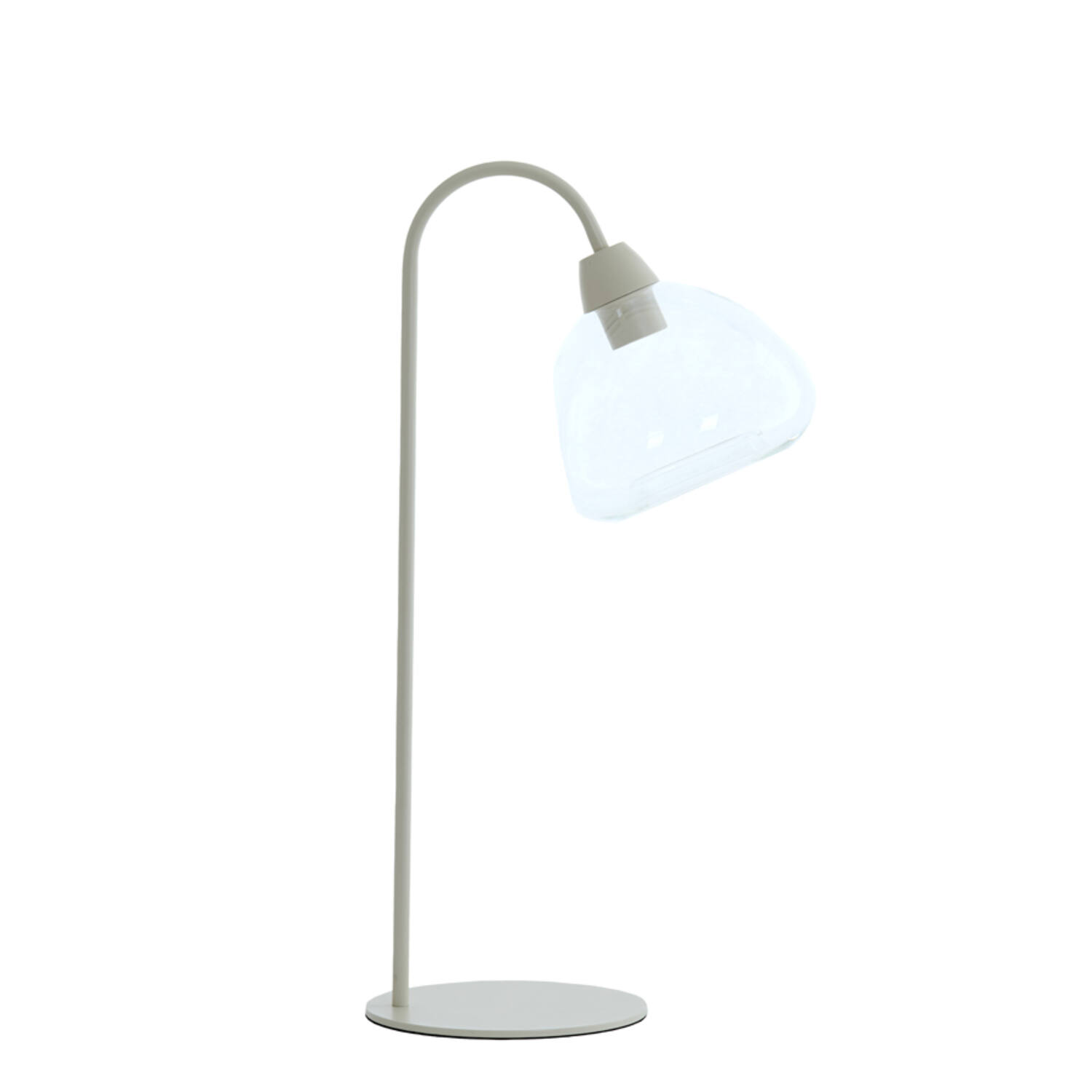 Tafellamp 31,5x20x61 cm BISHO glas helder+crème