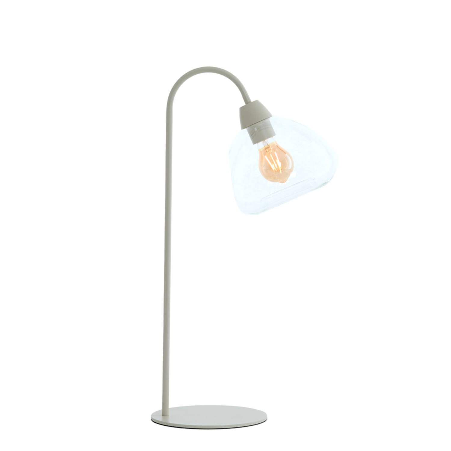 Tafellamp 31,5x20x61 cm BISHO glas helder+crème